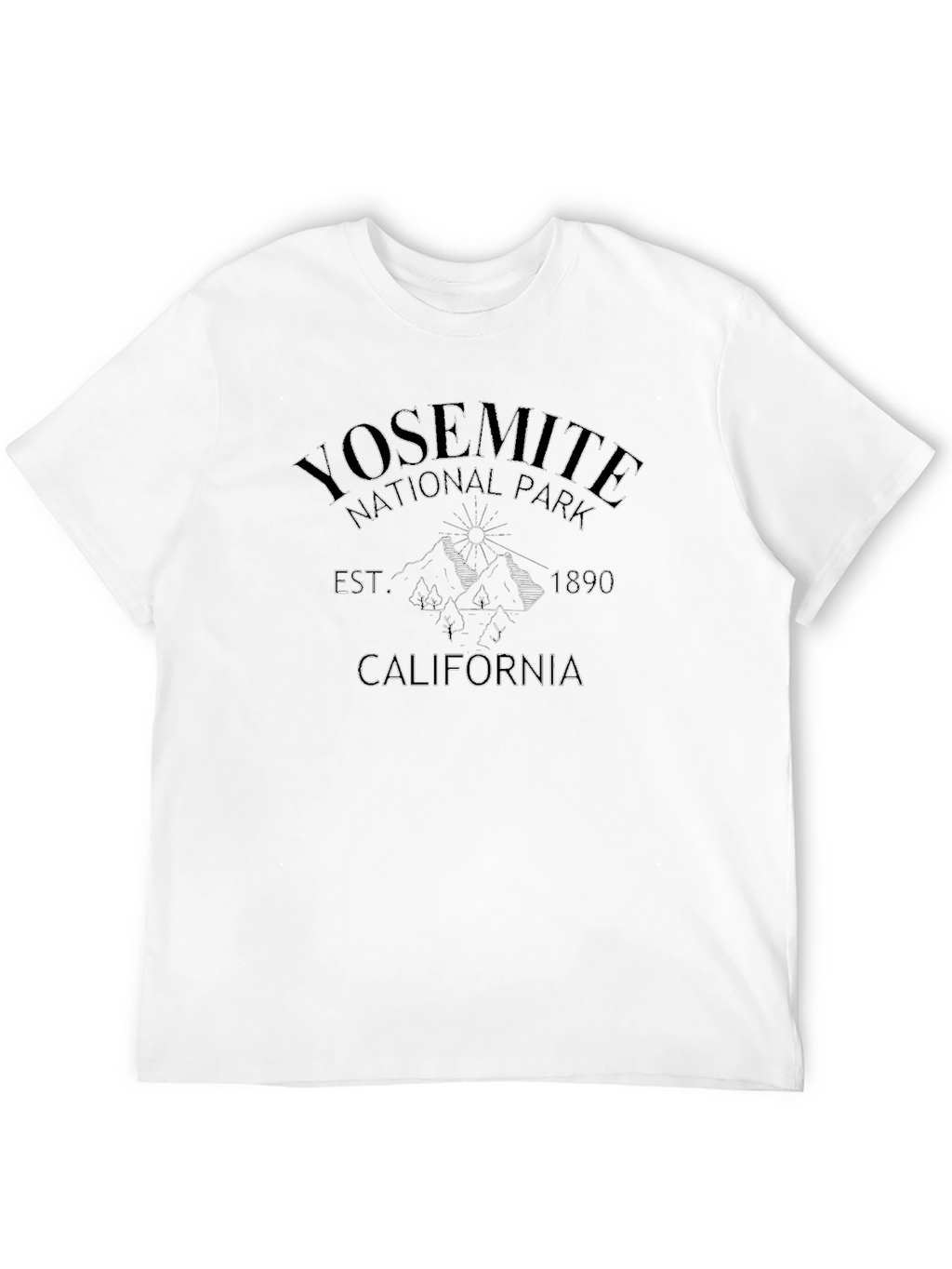 Yosemite National Park Black Graphic T-Shirt