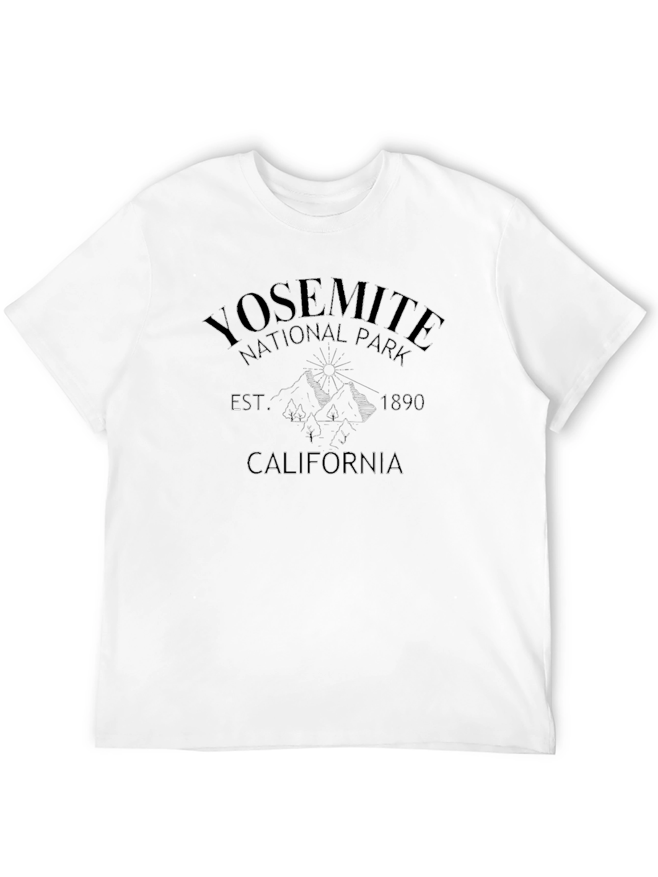 Yosemite National Park Black Graphic T-Shirt