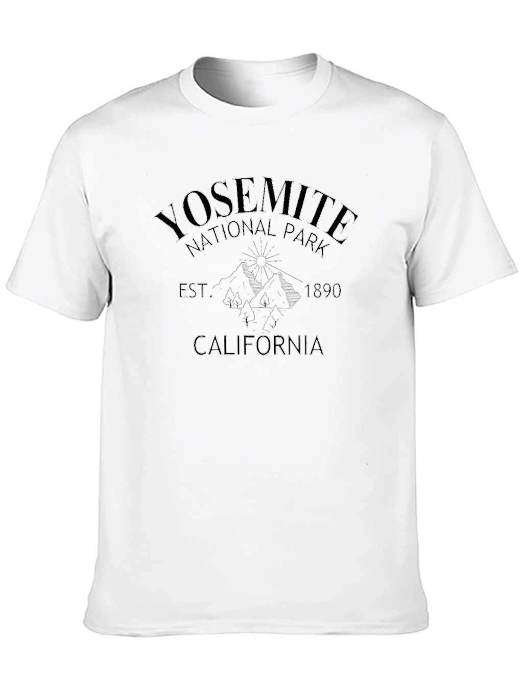 Yosemite National Park Black Graphic T-Shirt