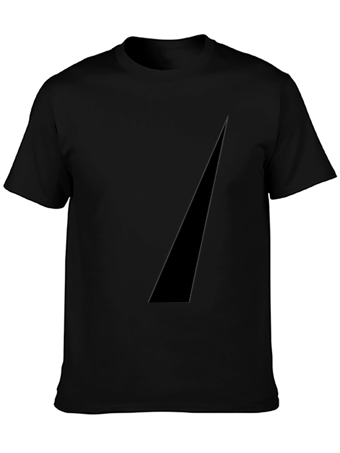 Modern Black Tee with Geometric Accent