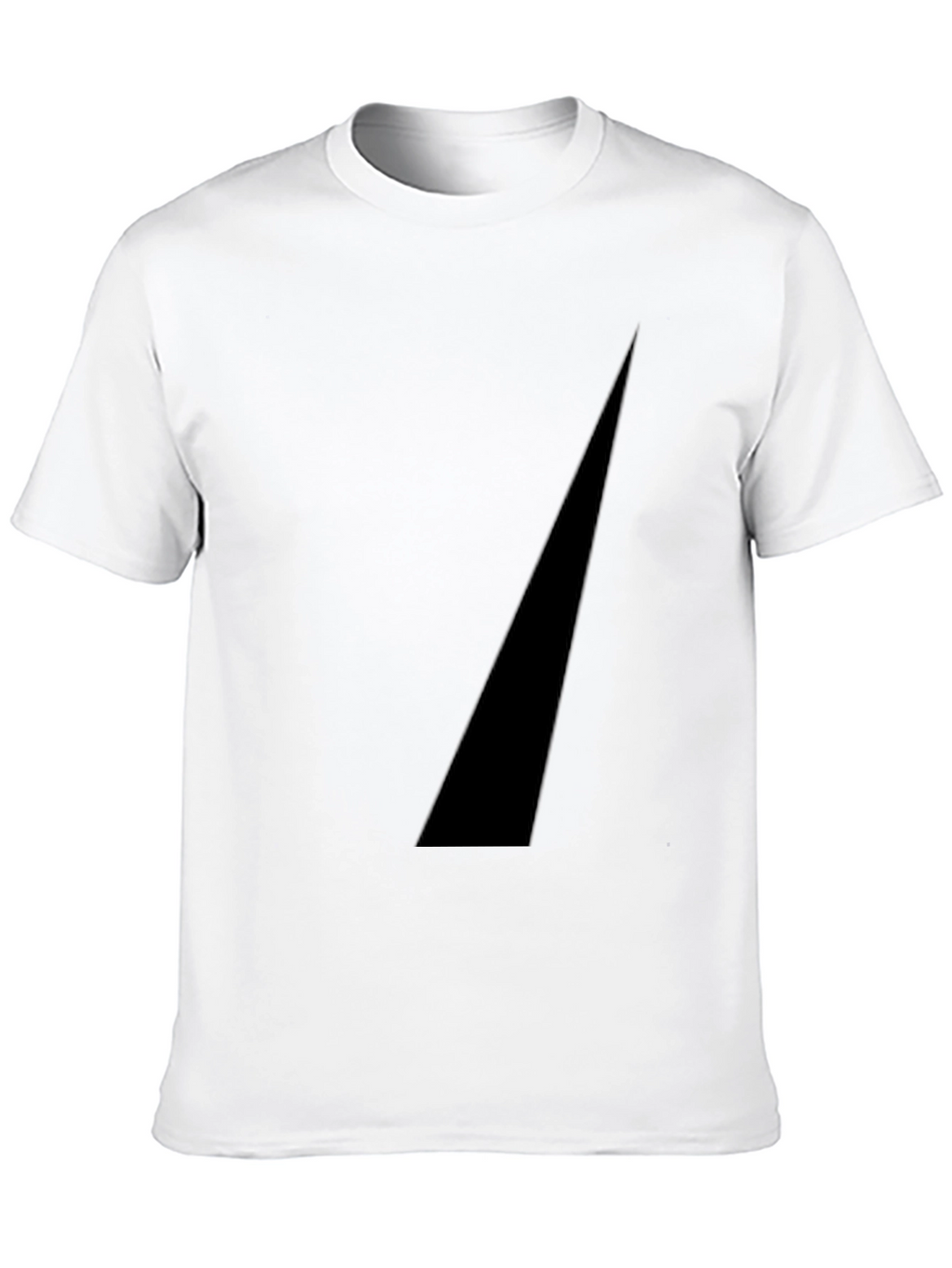 Modern Black Tee with Geometric Accent