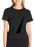 Modern Black Tee with Geometric Accent