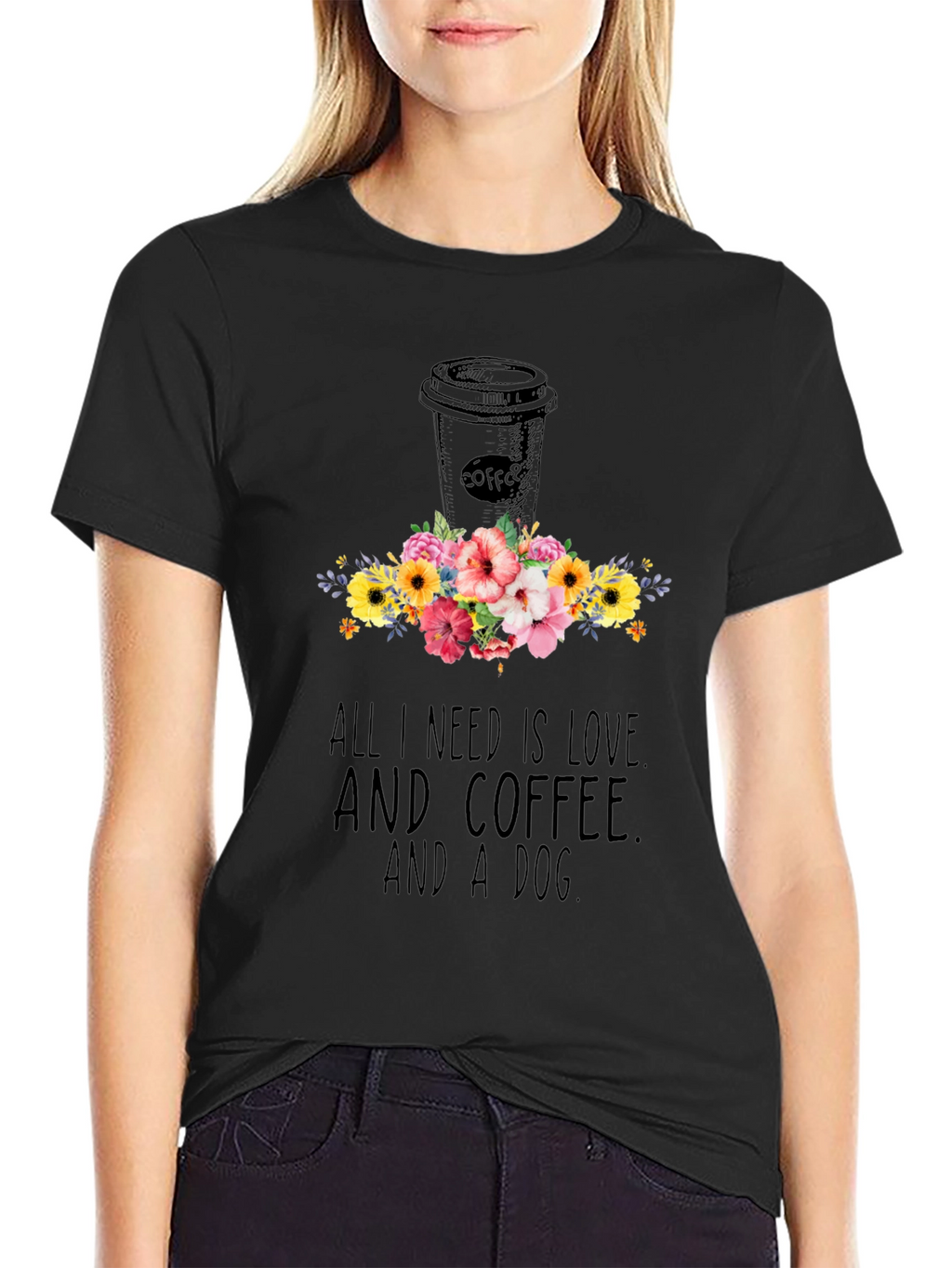 Love Coffee & Dog T-Shirt