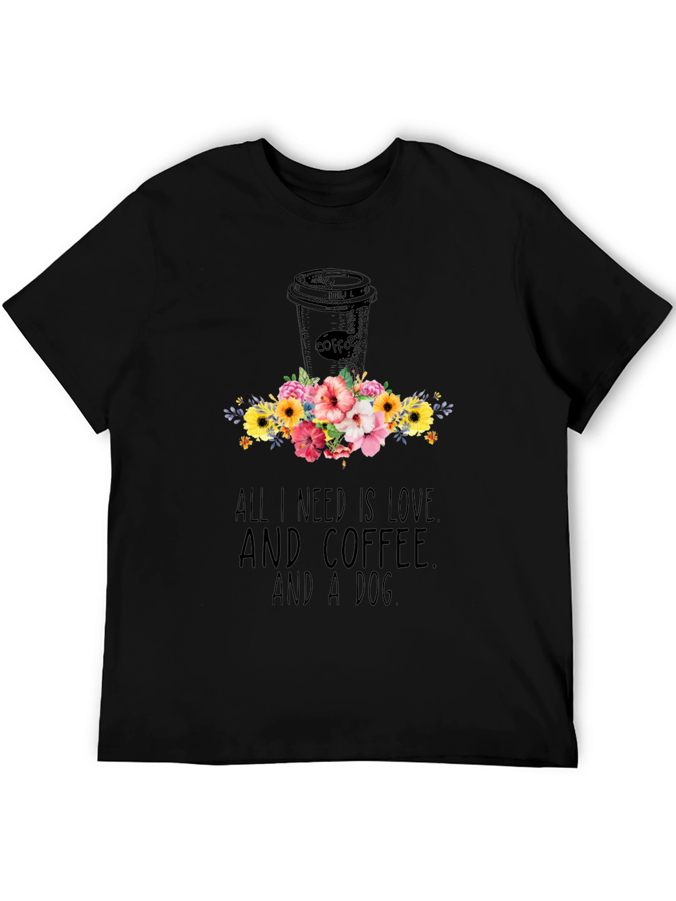 Love Coffee & Dog T-Shirt
