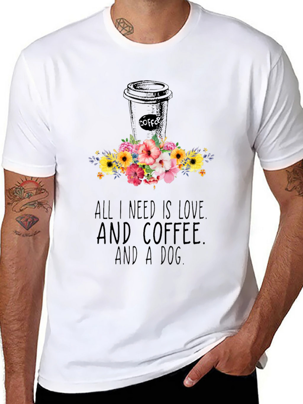 Love Coffee & Dog T-Shirt