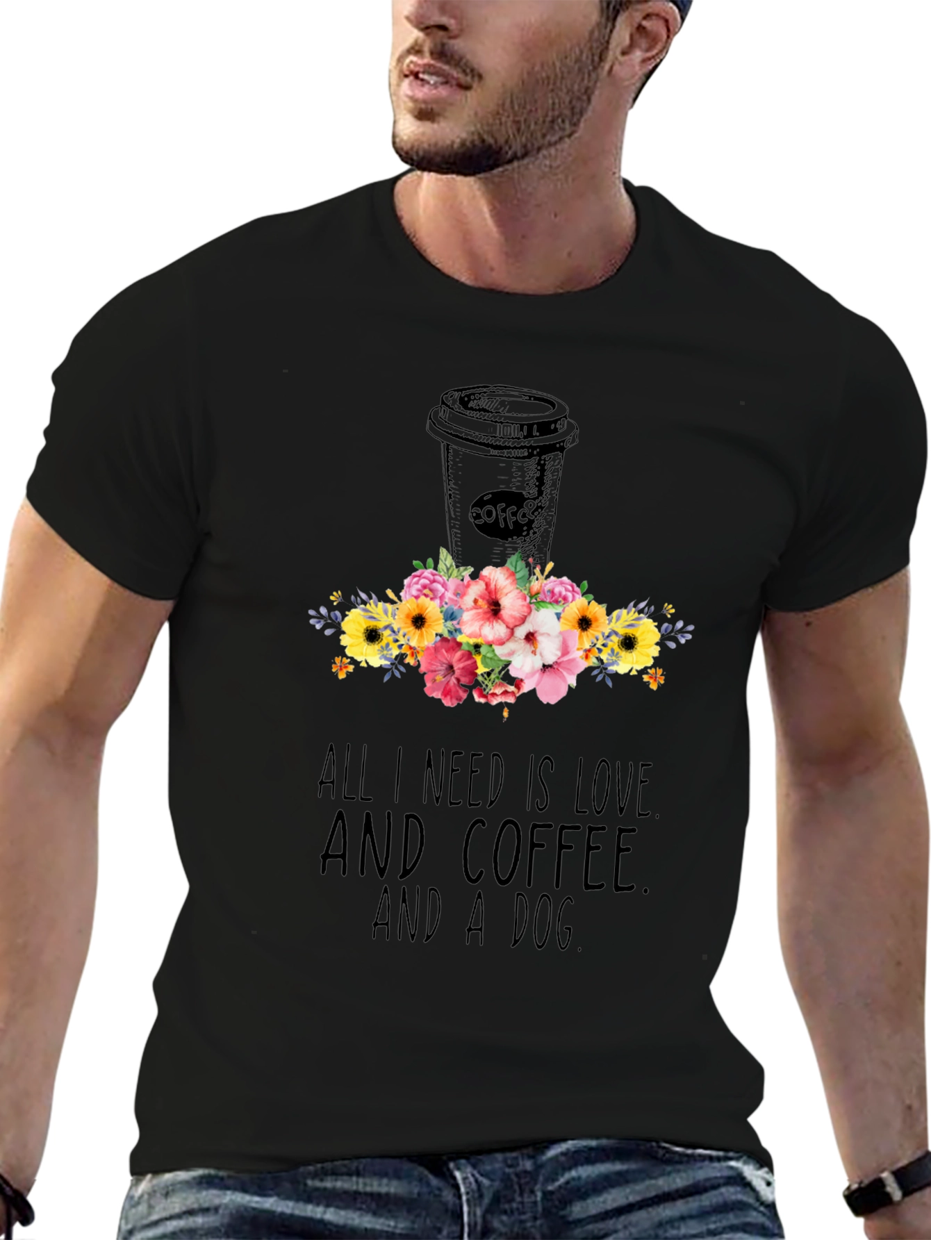 Love Coffee & Dog T-Shirt
