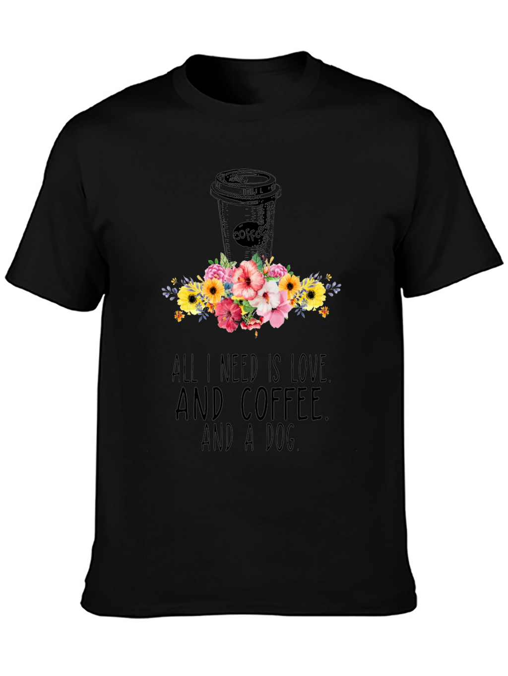 Love Coffee & Dog T-Shirt