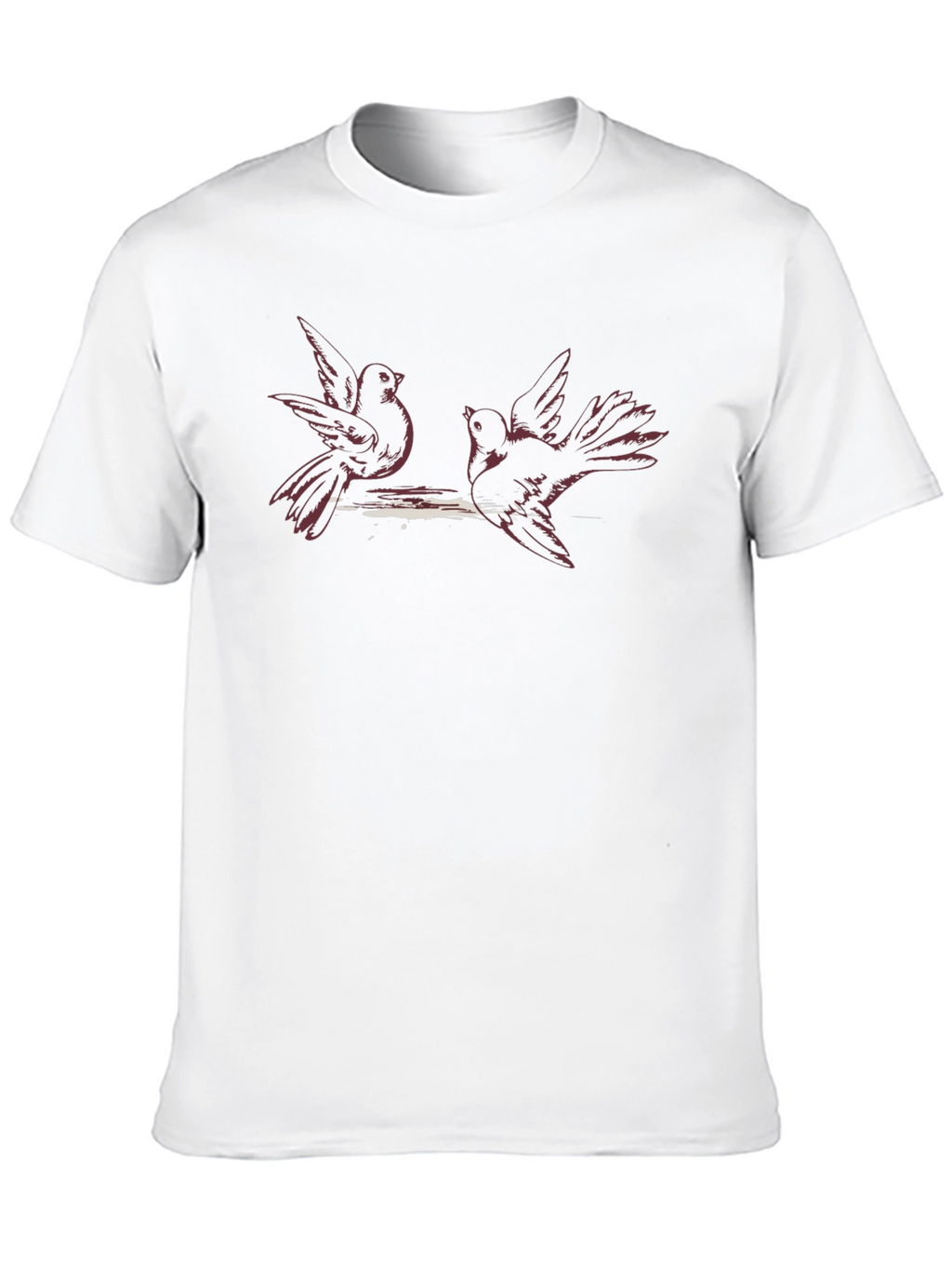 Birds on a Branch Black T-Shirt