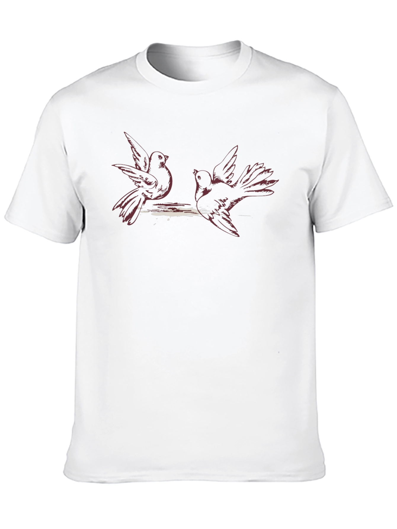 Birds on a Branch Black T-Shirt