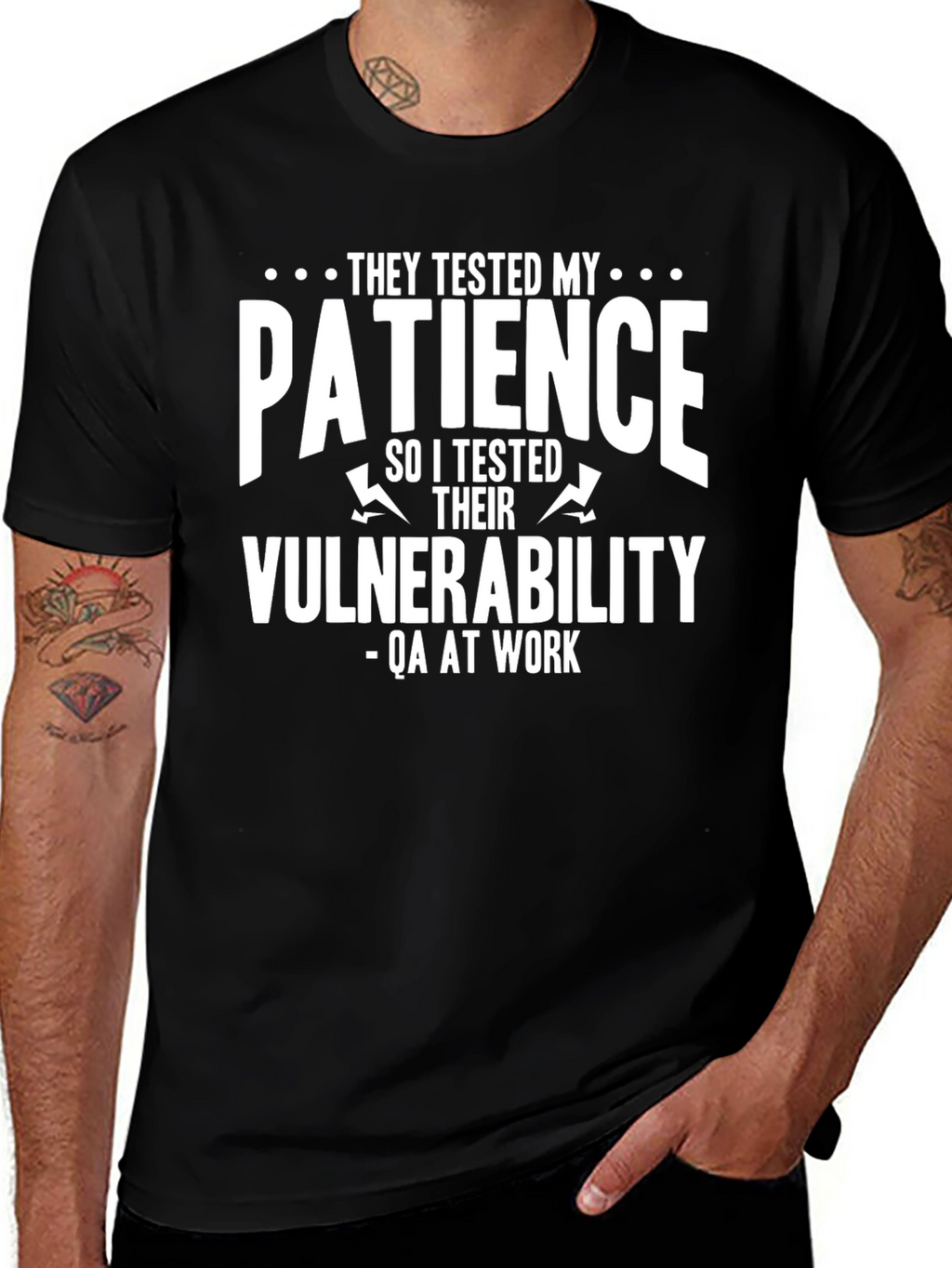 QA Tester T-Shirt: They Tested My Patience