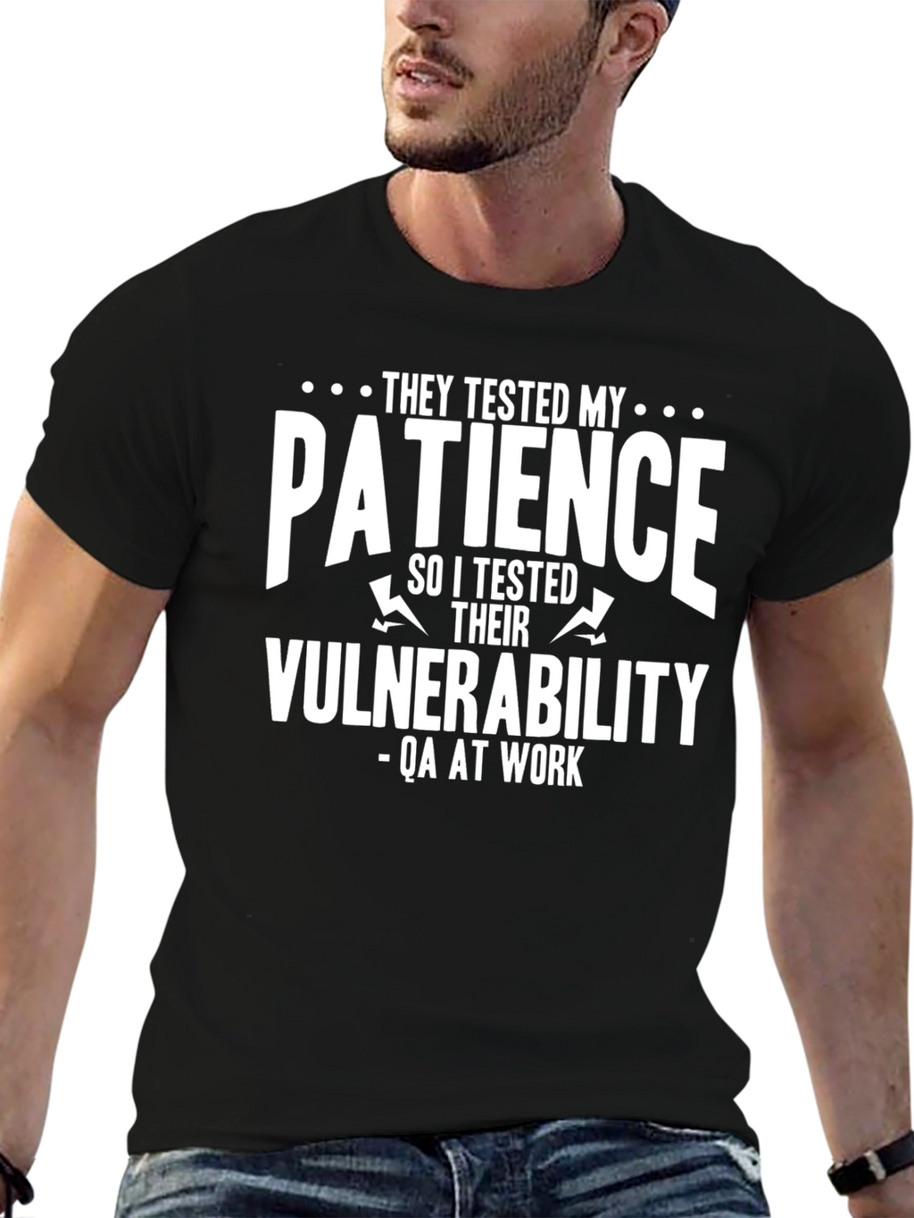 QA Tester T-Shirt: They Tested My Patience