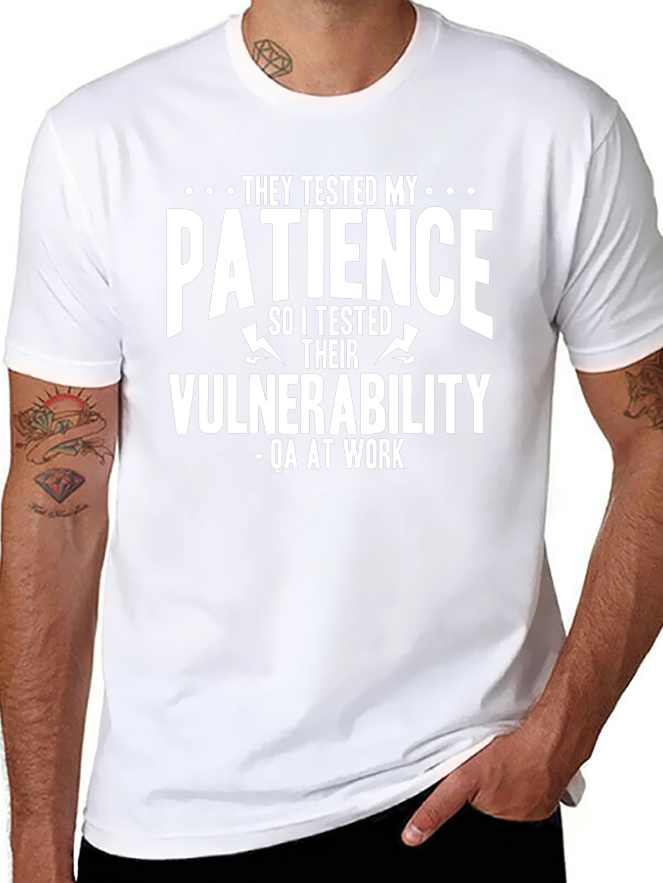 QA Tester T-Shirt: They Tested My Patience