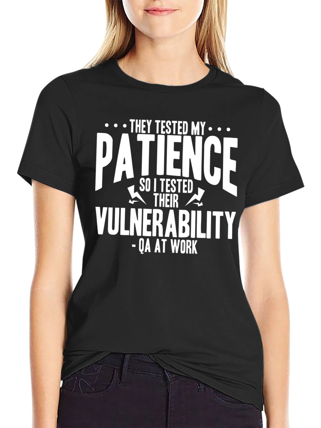 QA Tester T-Shirt: They Tested My Patience
