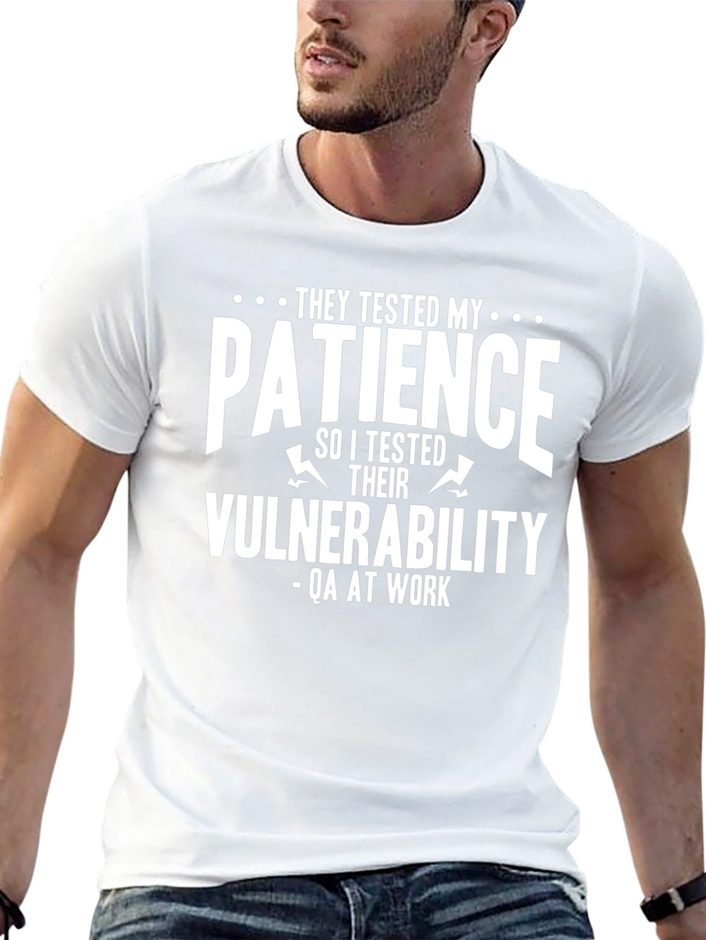 QA Tester T-Shirt: They Tested My Patience