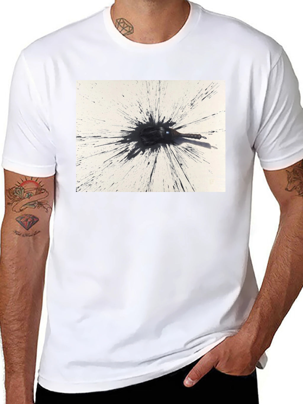 Black Ink Splatter T-Shirt