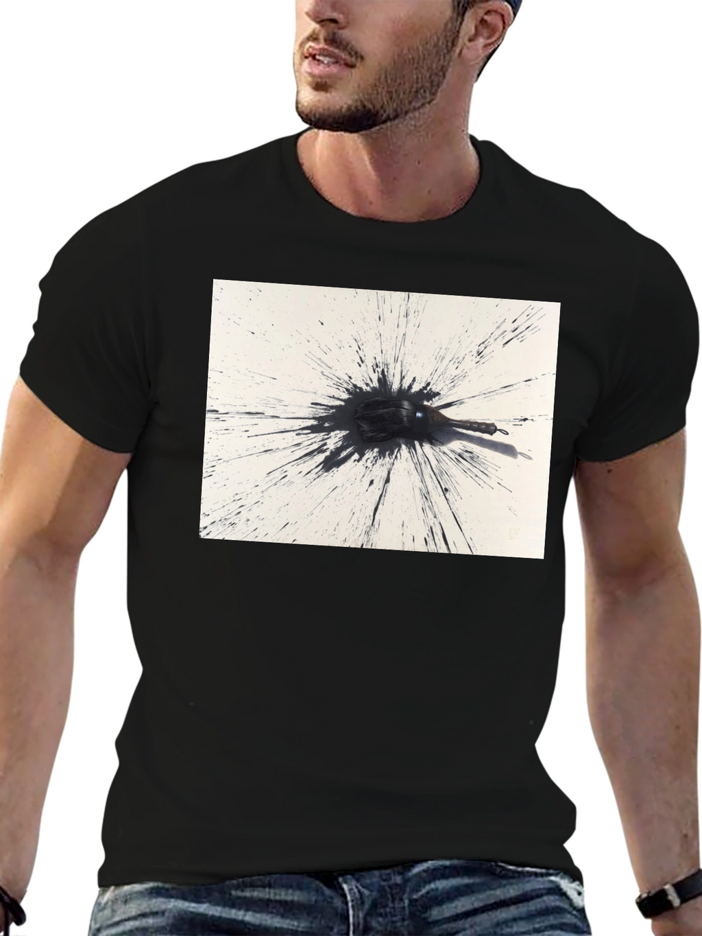 Black Ink Splatter T-Shirt