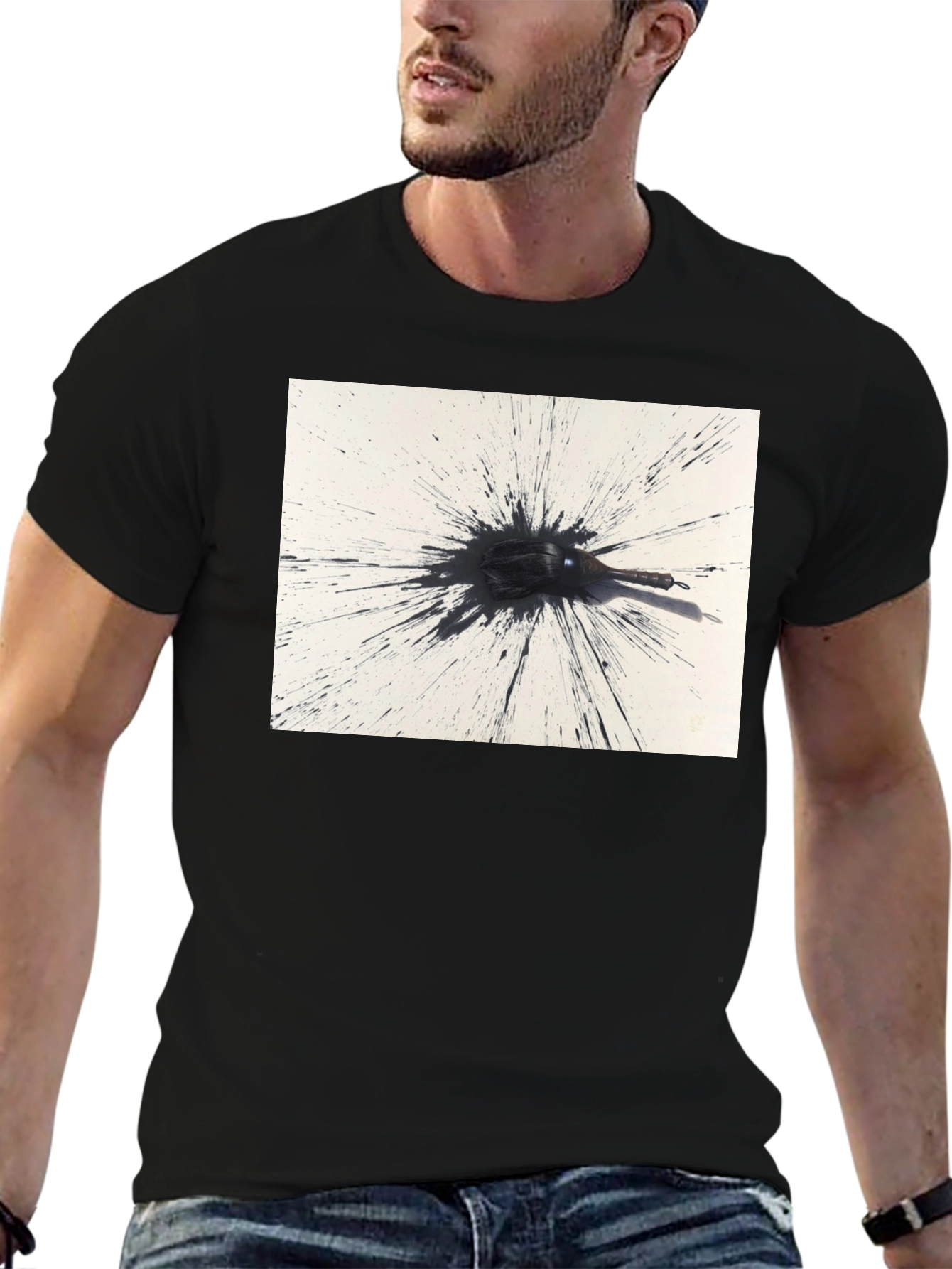 Black Ink Splatter T-Shirt