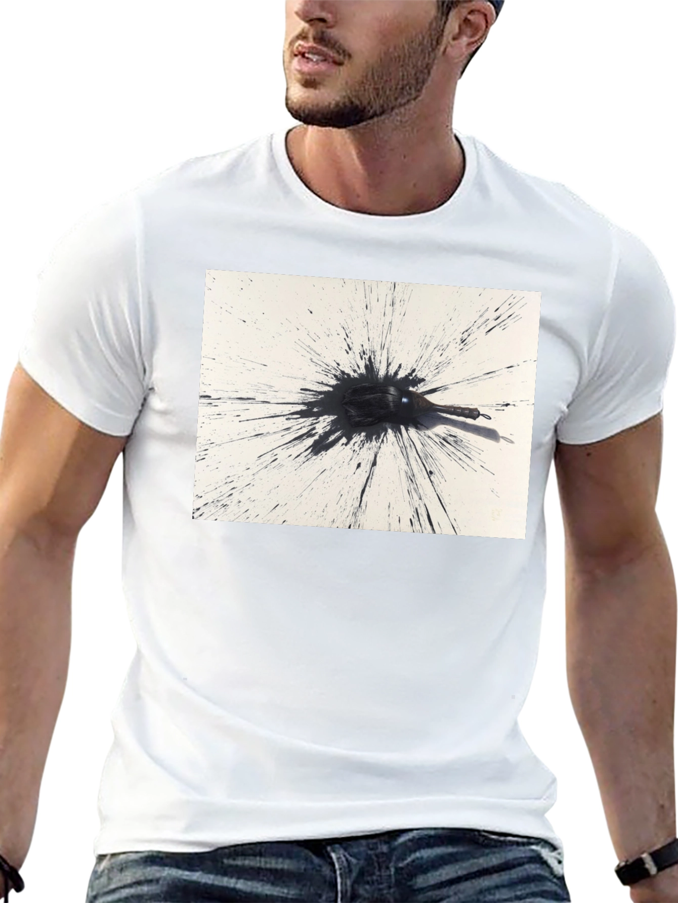 Black Ink Splatter T-Shirt