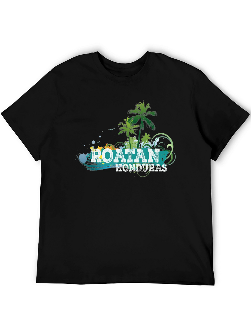 Roatan Honduras Palm Tree Graphic T-Shirt