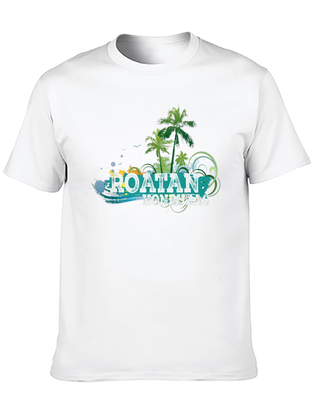 Roatan Honduras Palm Tree Graphic T-Shirt