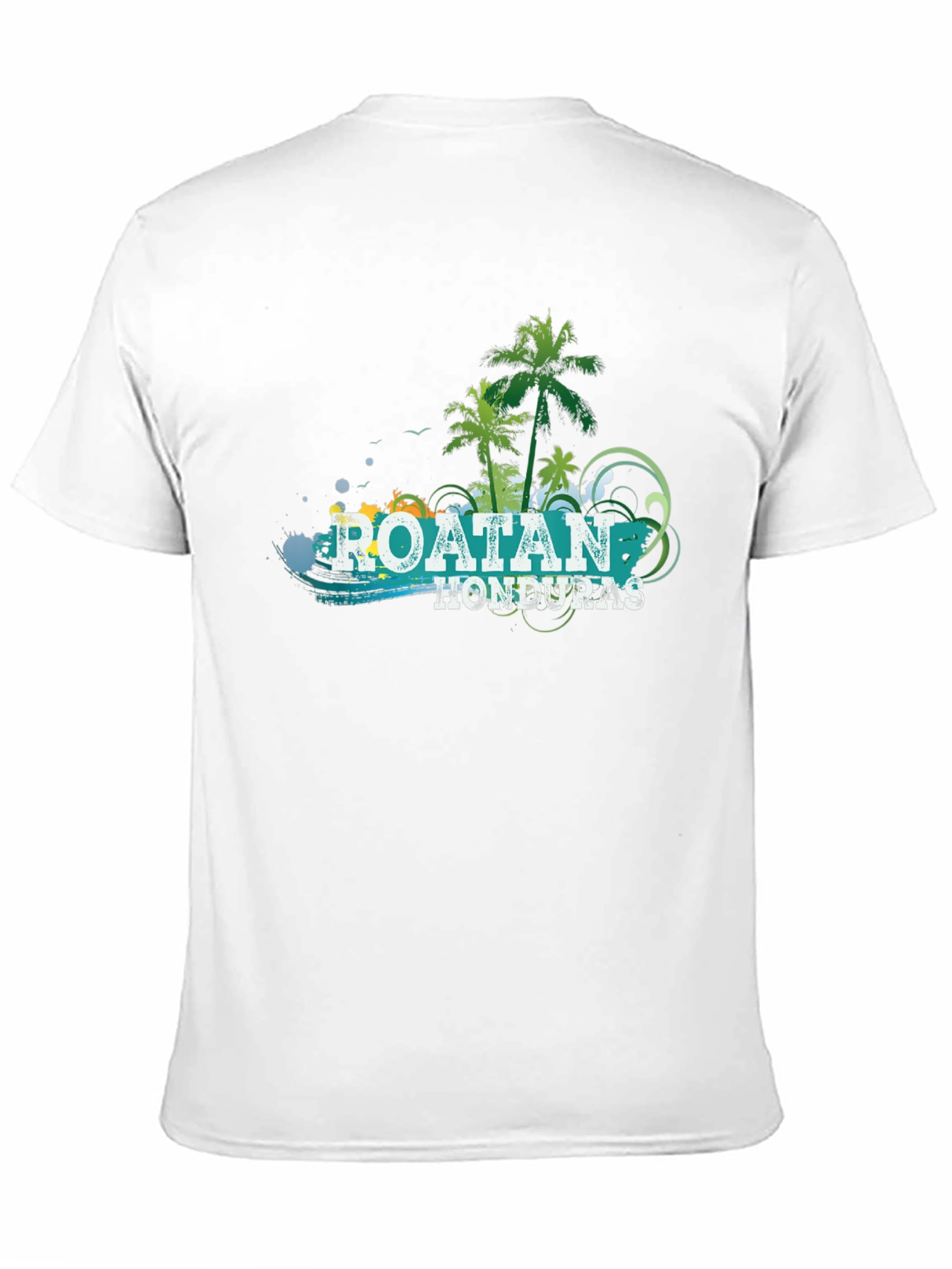Roatan Honduras Palm Tree Graphic T-Shirt