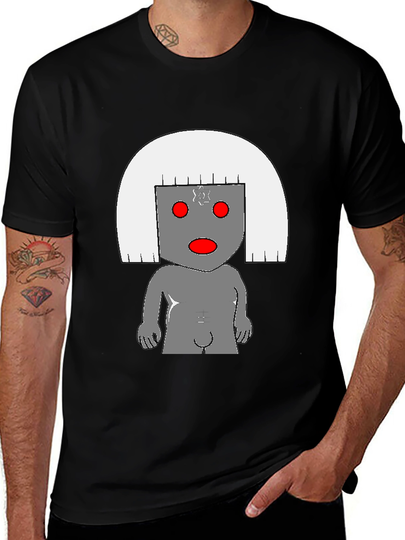 Unique Graphic T-Shirt - Abstract Robot Design