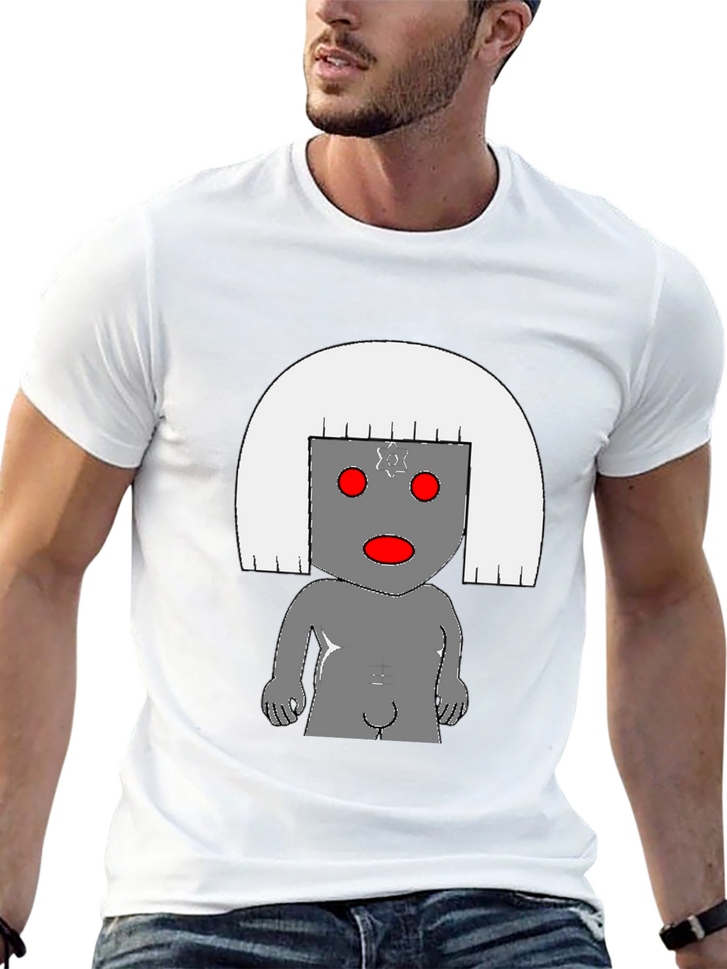 Unique Graphic T-Shirt - Abstract Robot Design