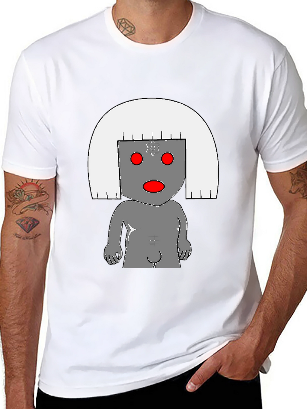 Unique Graphic T-Shirt - Abstract Robot Design