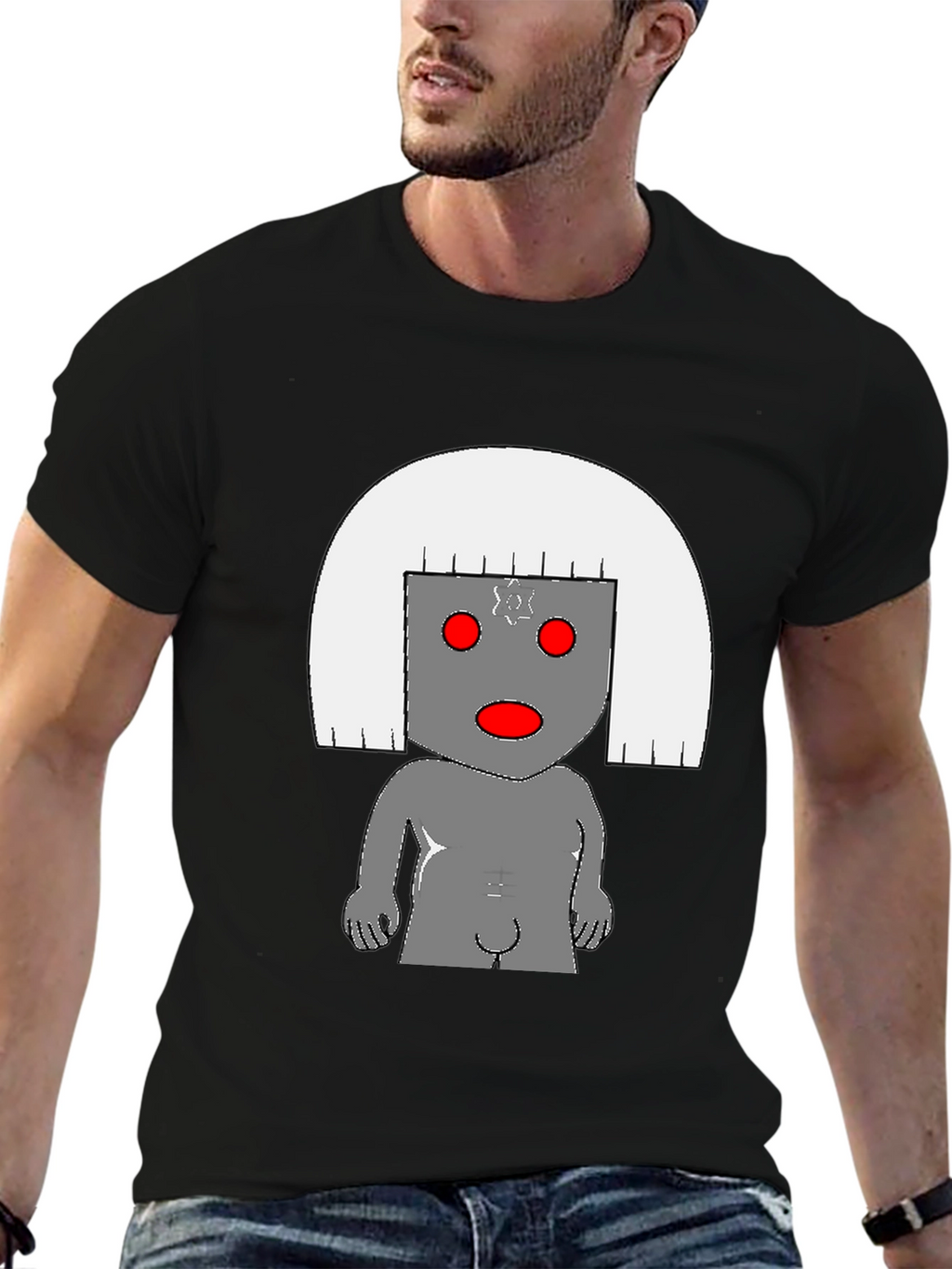 Unique Graphic T-Shirt - Abstract Robot Design