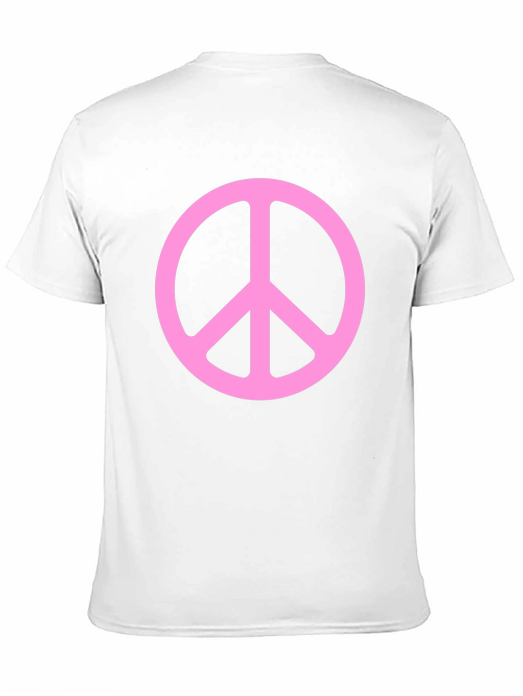 Peace Sign Graphic Tee - Pink on Black