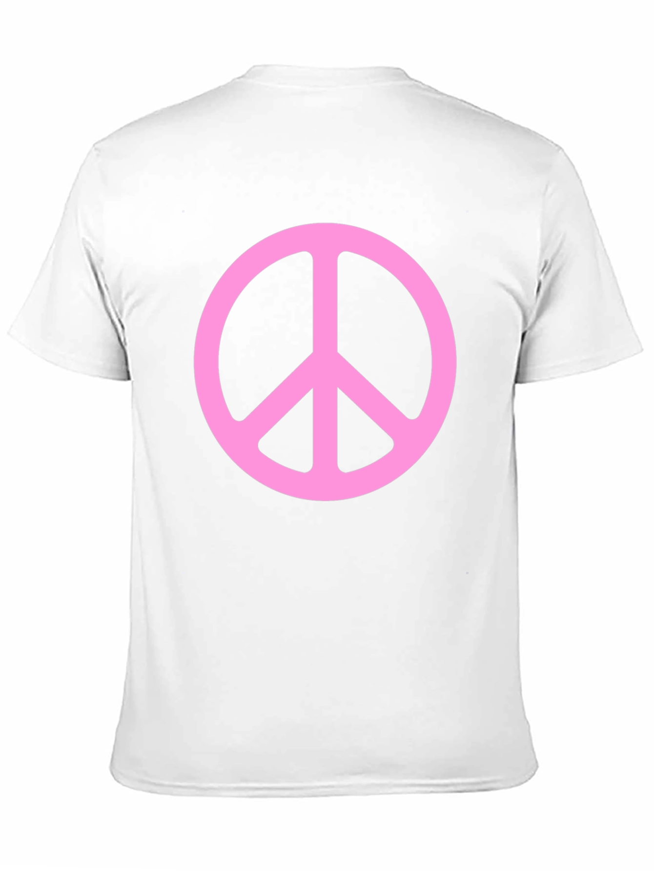 Peace Sign Graphic Tee - Pink on Black