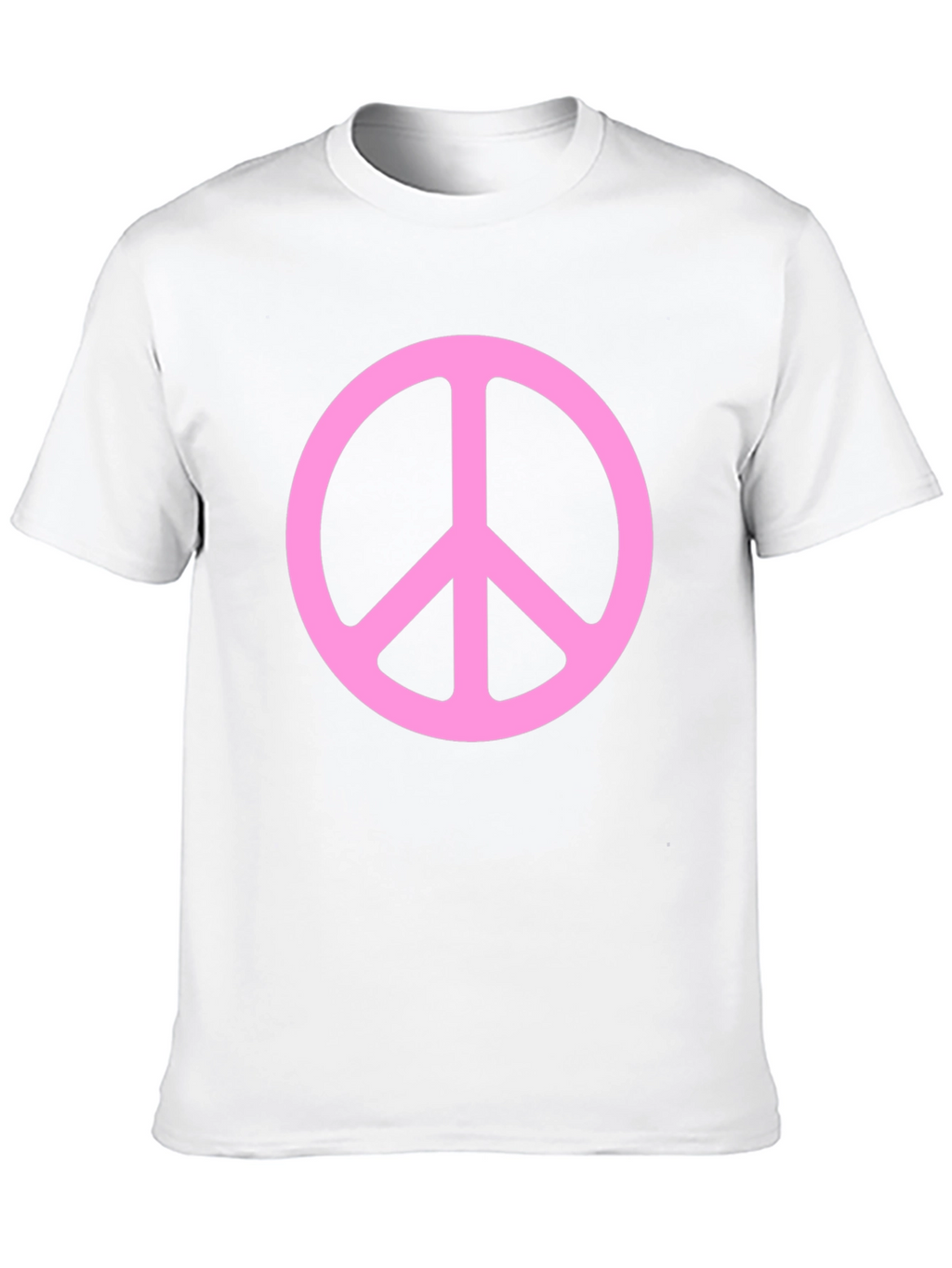 Peace Sign Graphic Tee - Pink on Black