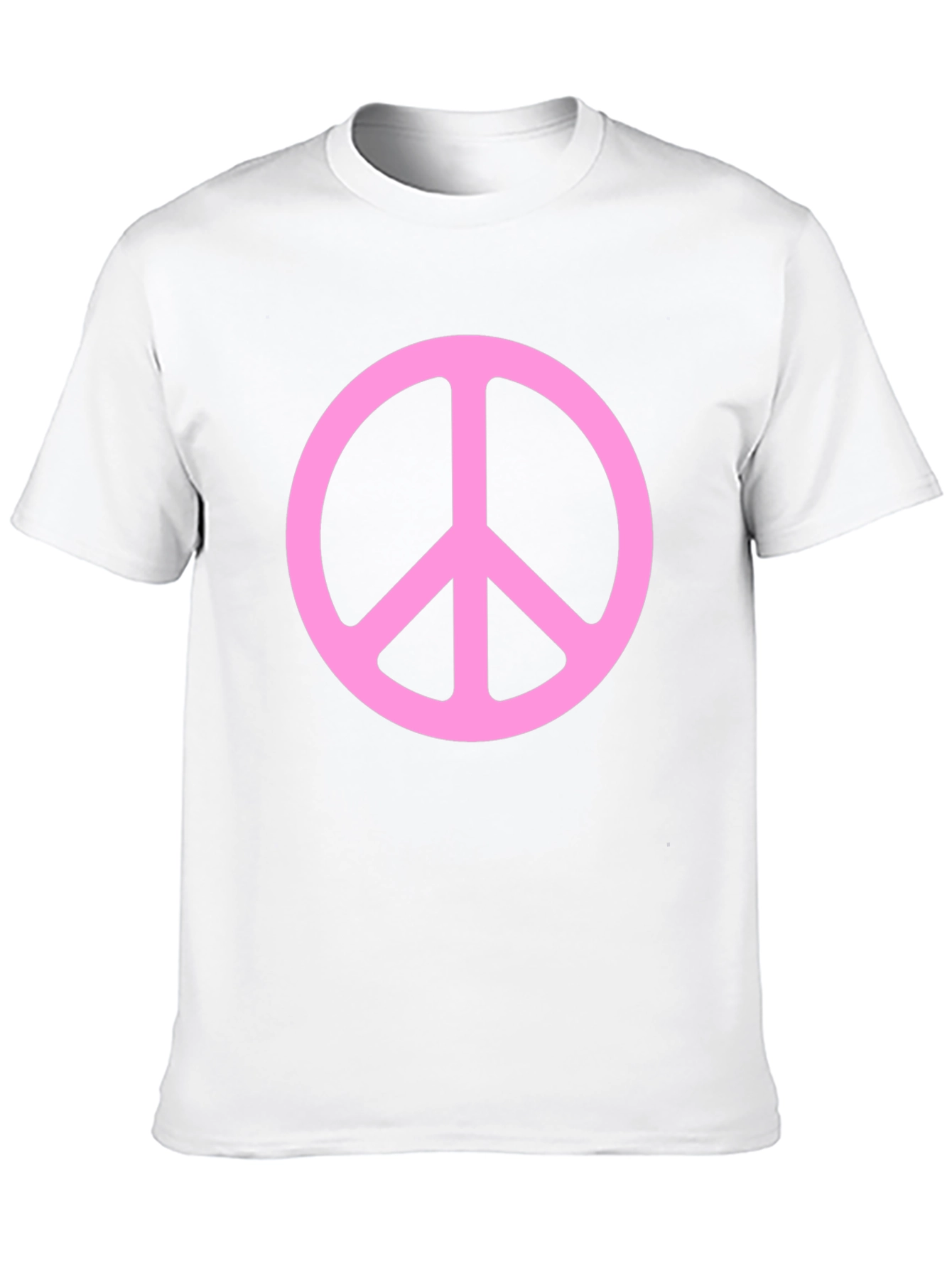 Peace Sign Graphic Tee - Pink on Black