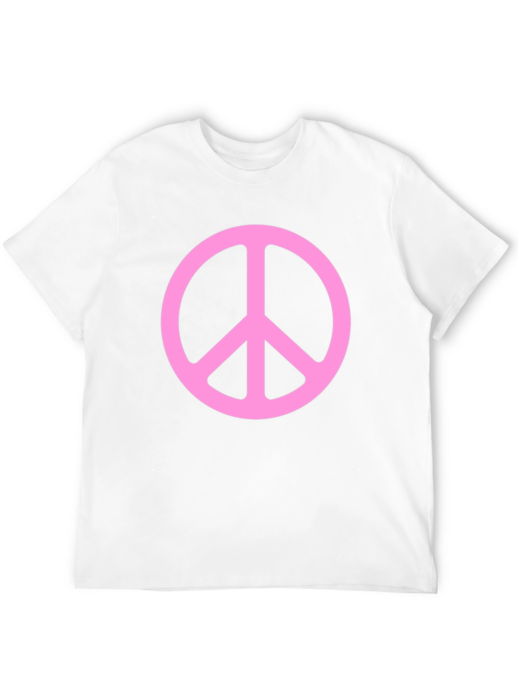 Peace Sign Graphic Tee - Pink on Black