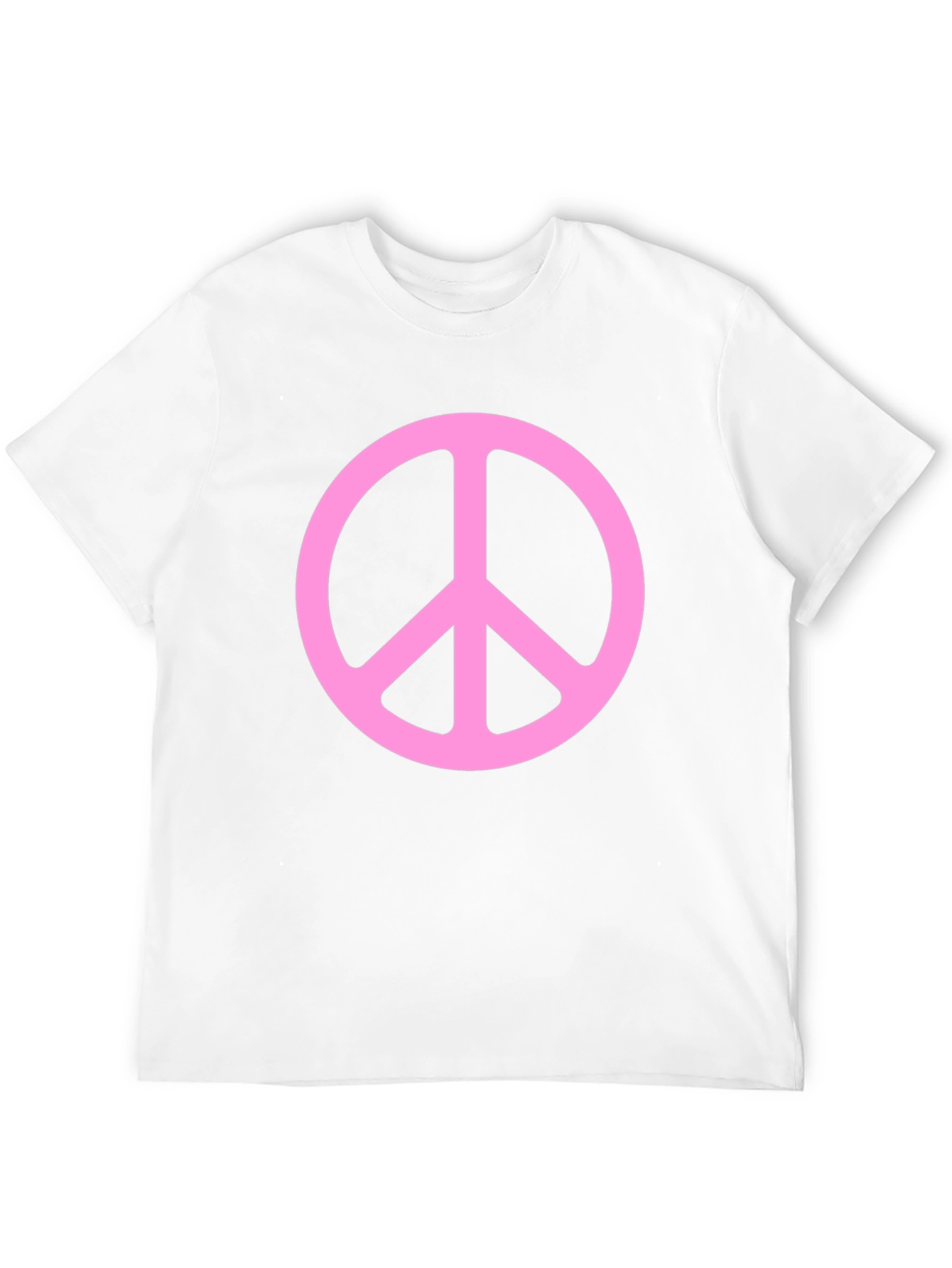 Peace Sign Graphic Tee - Pink on Black