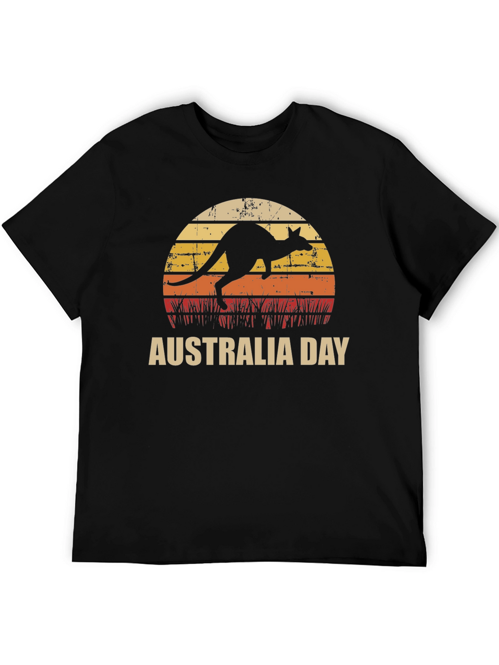 Australia Day Kangaroo Sunset Graphic T-Shirt