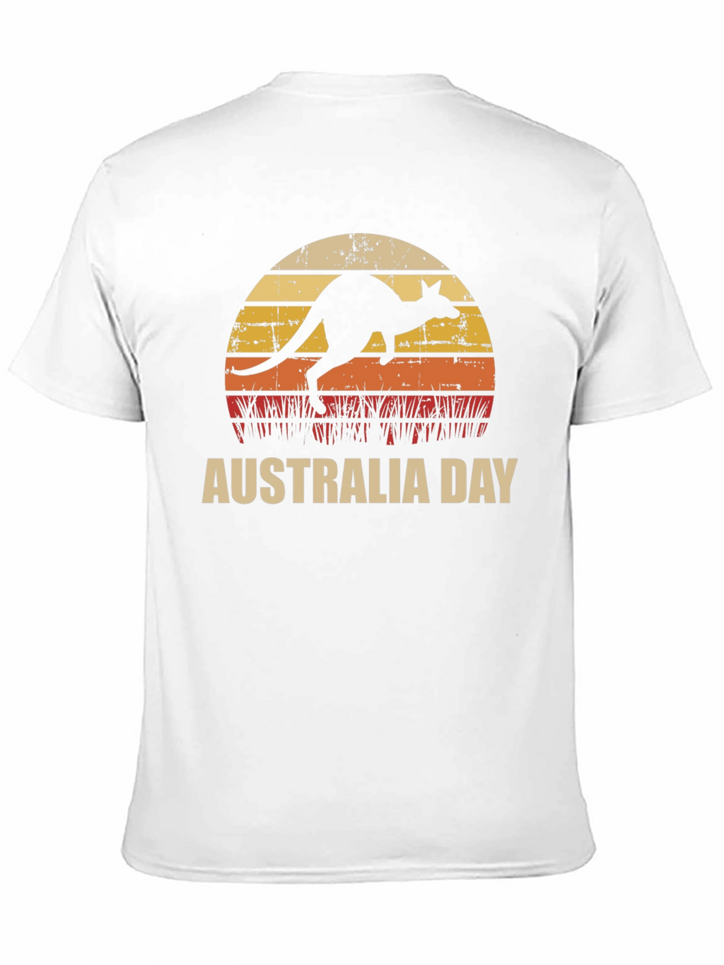 Australia Day Kangaroo Sunset Graphic T-Shirt
