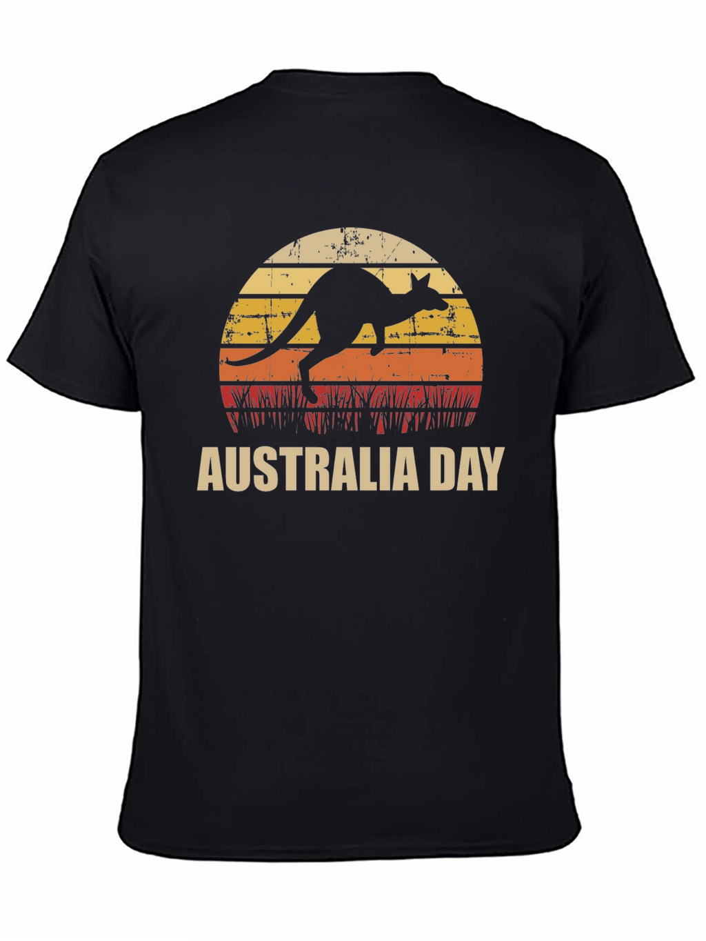Australia Day Kangaroo Sunset Graphic T-Shirt