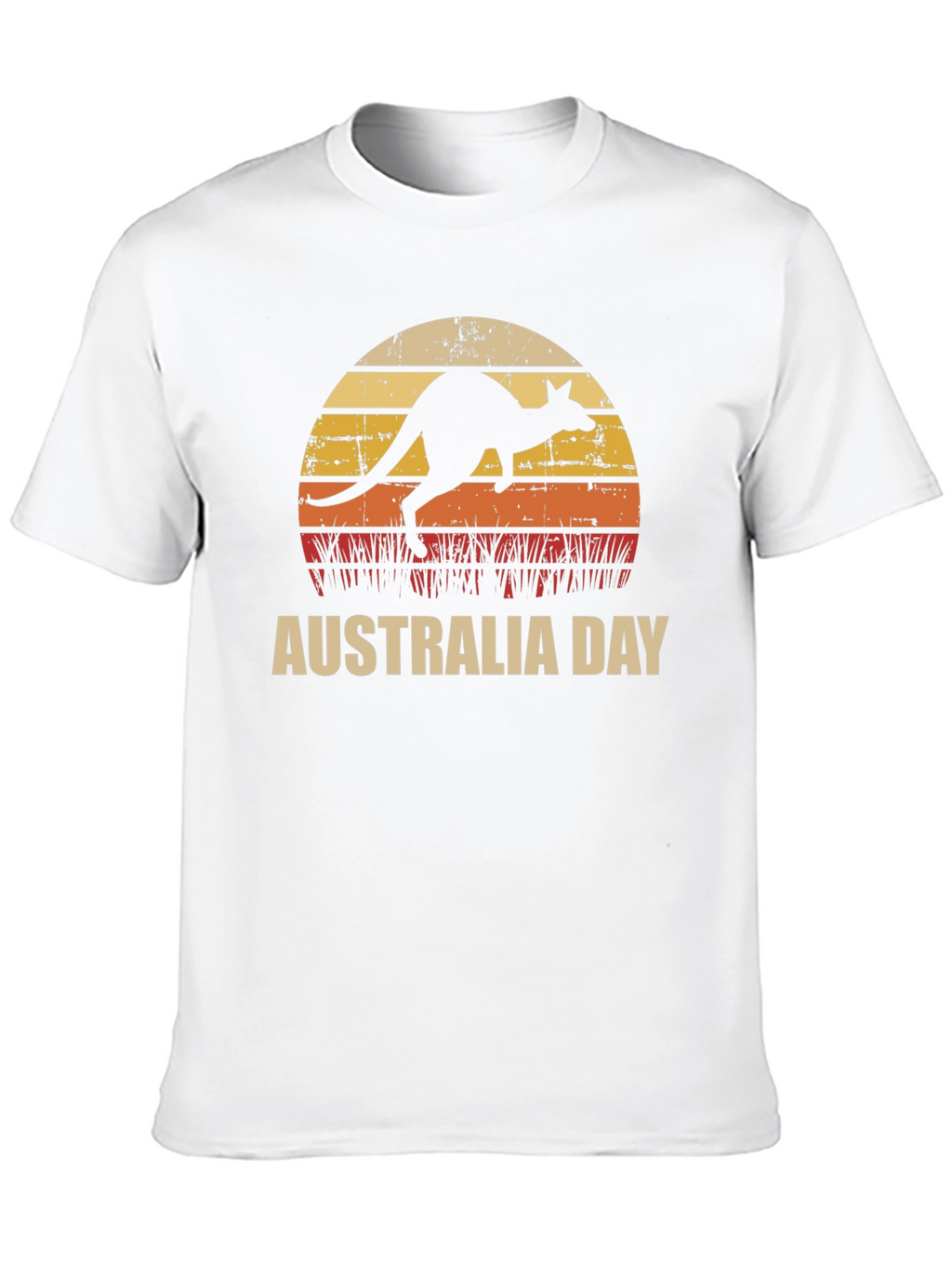 Australia Day Kangaroo Sunset Graphic T-Shirt