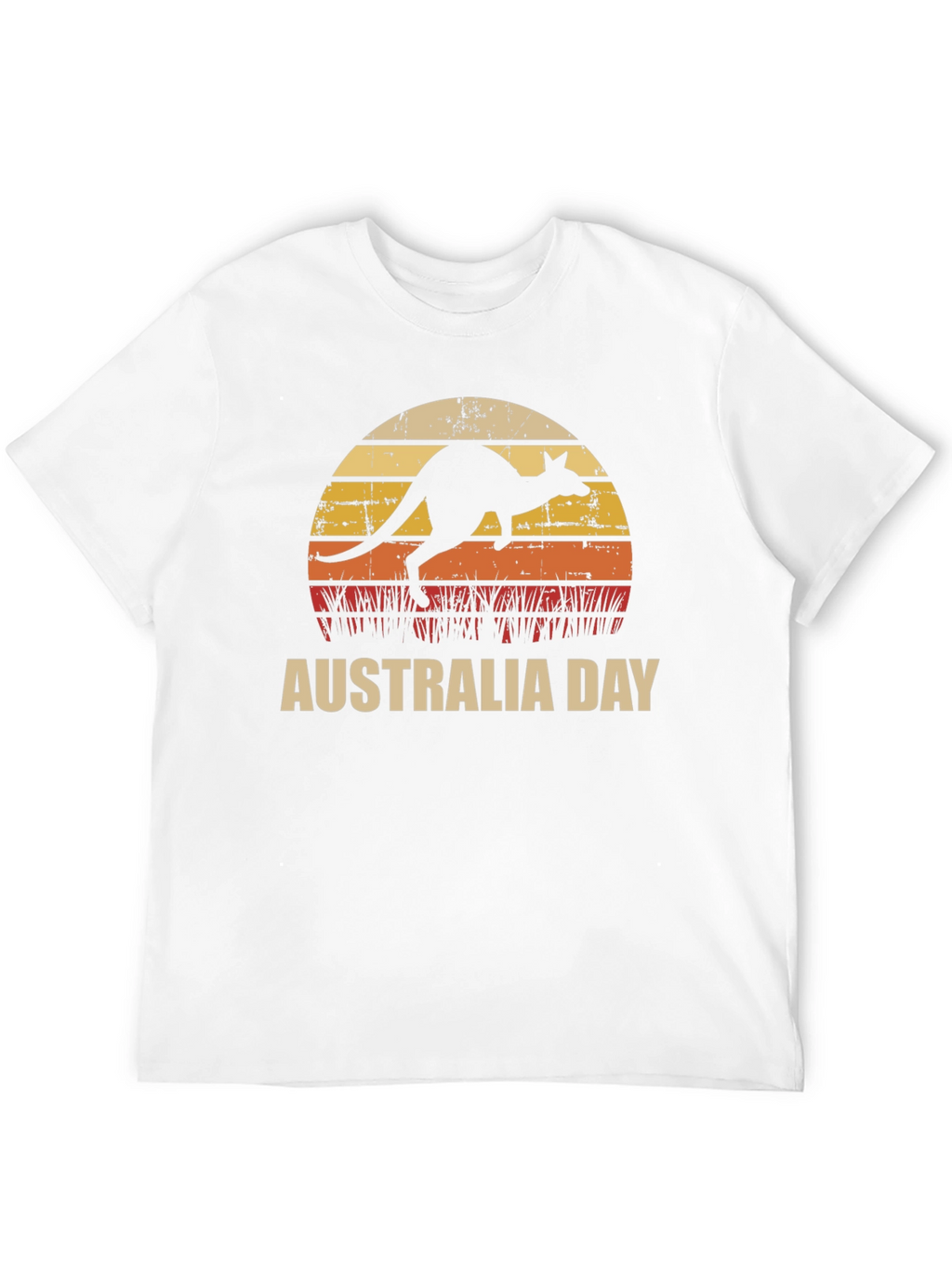 Australia Day Kangaroo Sunset Graphic T-Shirt