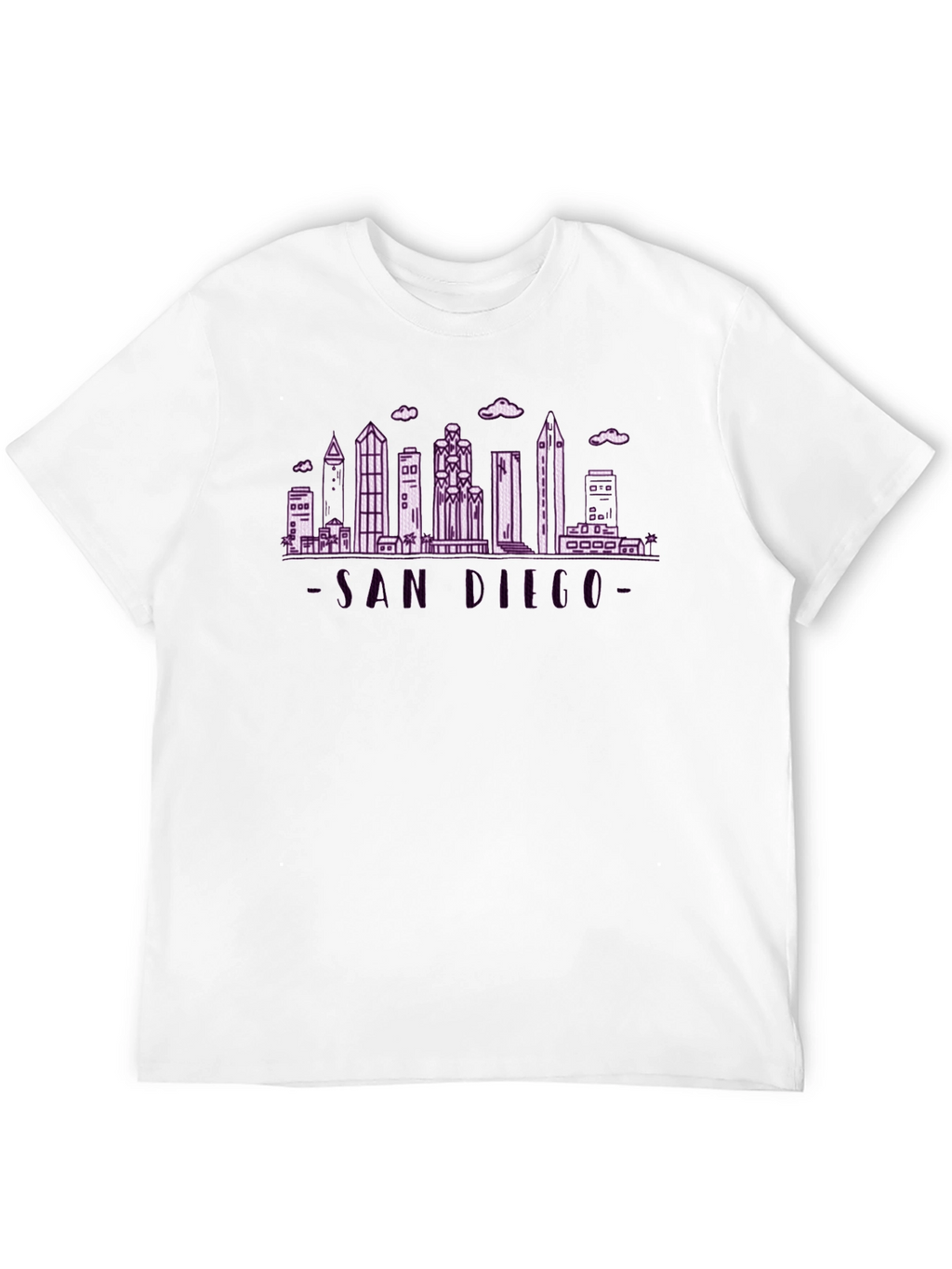 San Diego Skyline Graphic Tee - Soft Black Cotton