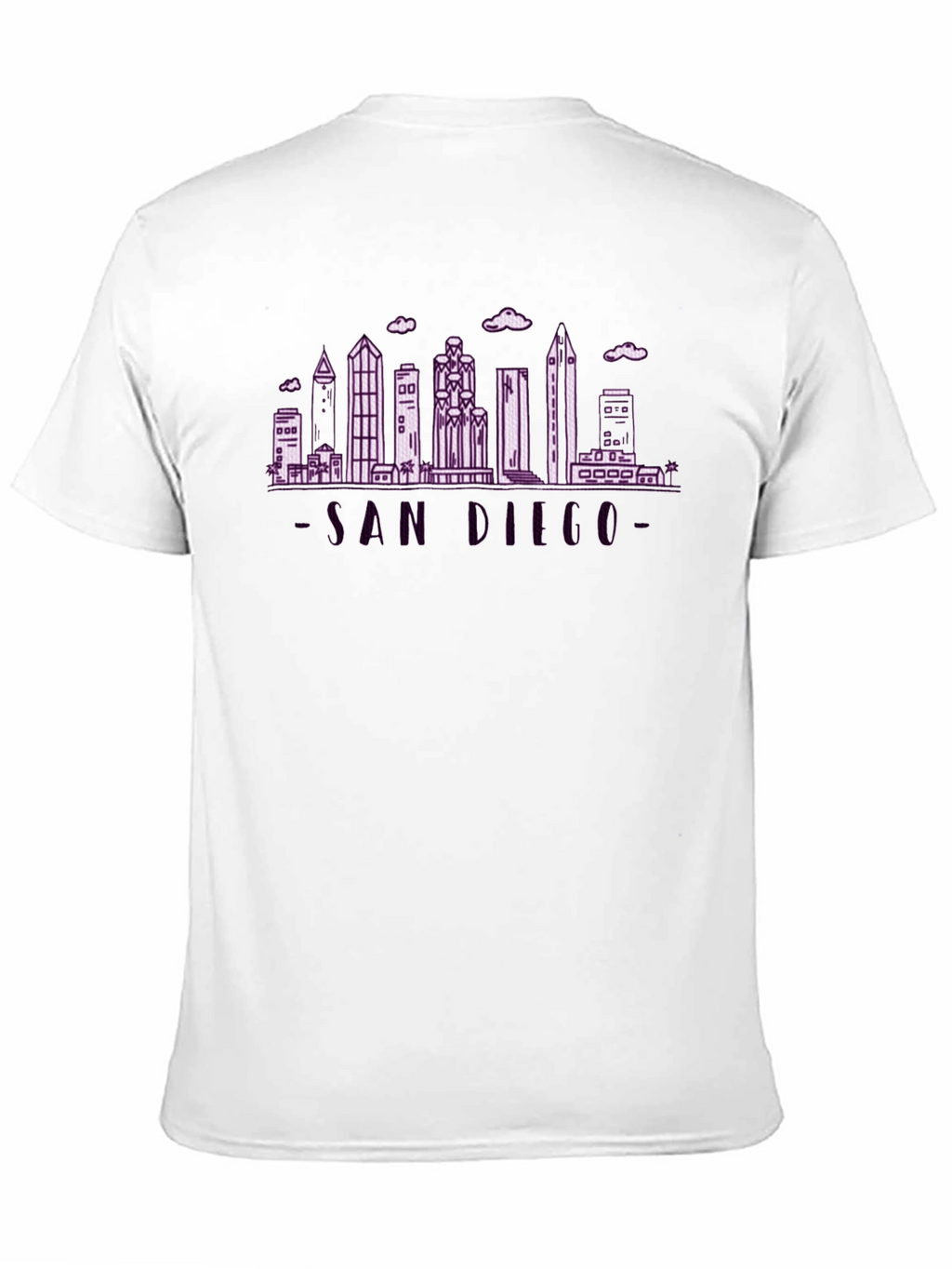 San Diego Skyline Graphic Tee - Soft Black Cotton