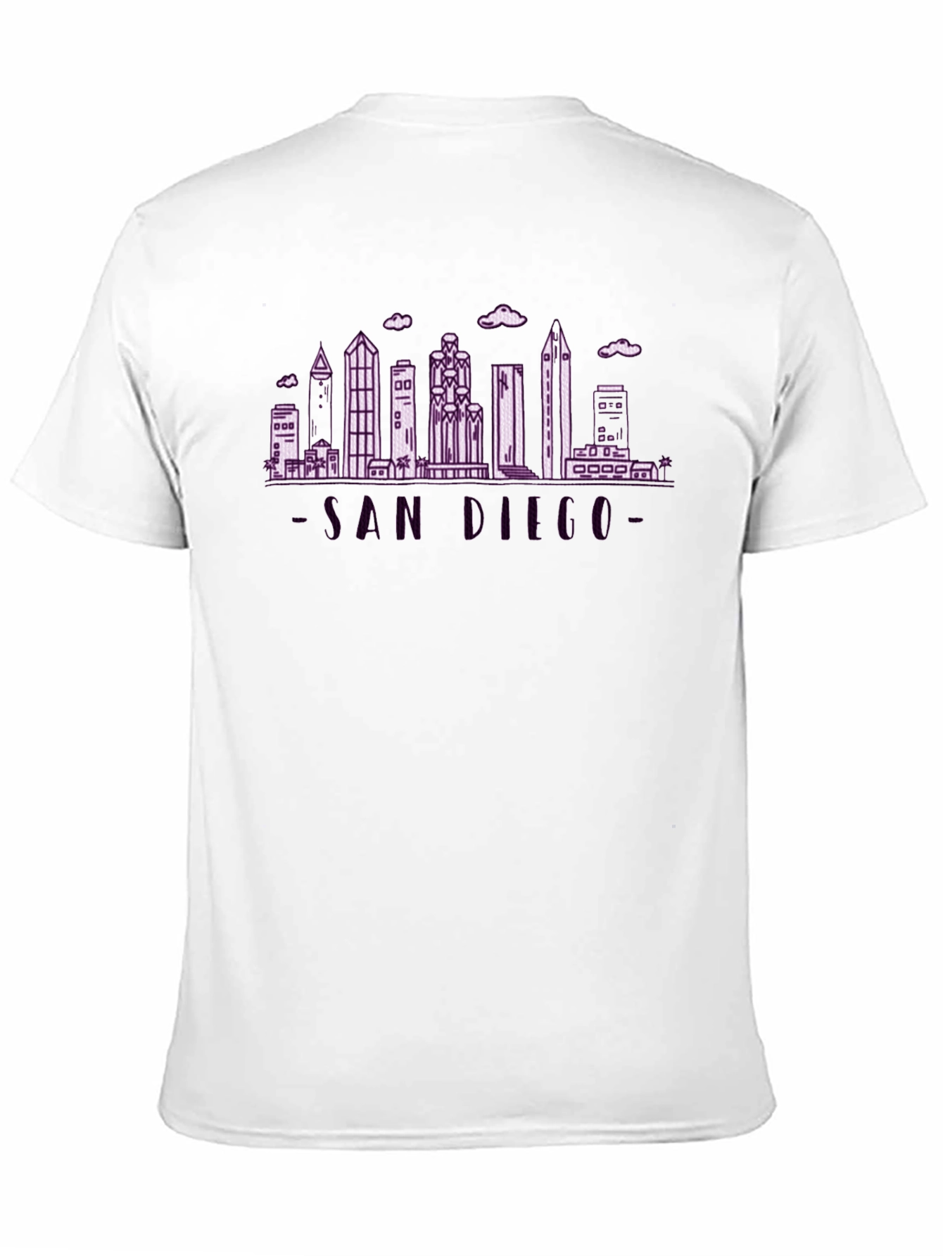 San Diego Skyline Graphic Tee - Soft Black Cotton