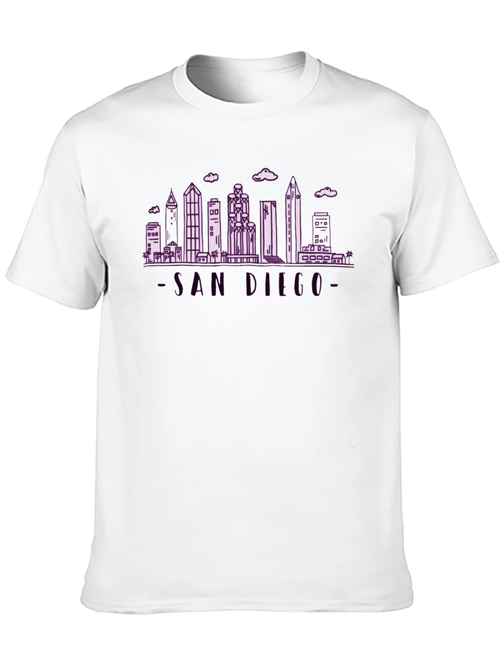 San Diego Skyline Graphic Tee - Soft Black Cotton