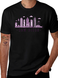 San Diego Skyline Graphic Tee - Soft Black Cotton