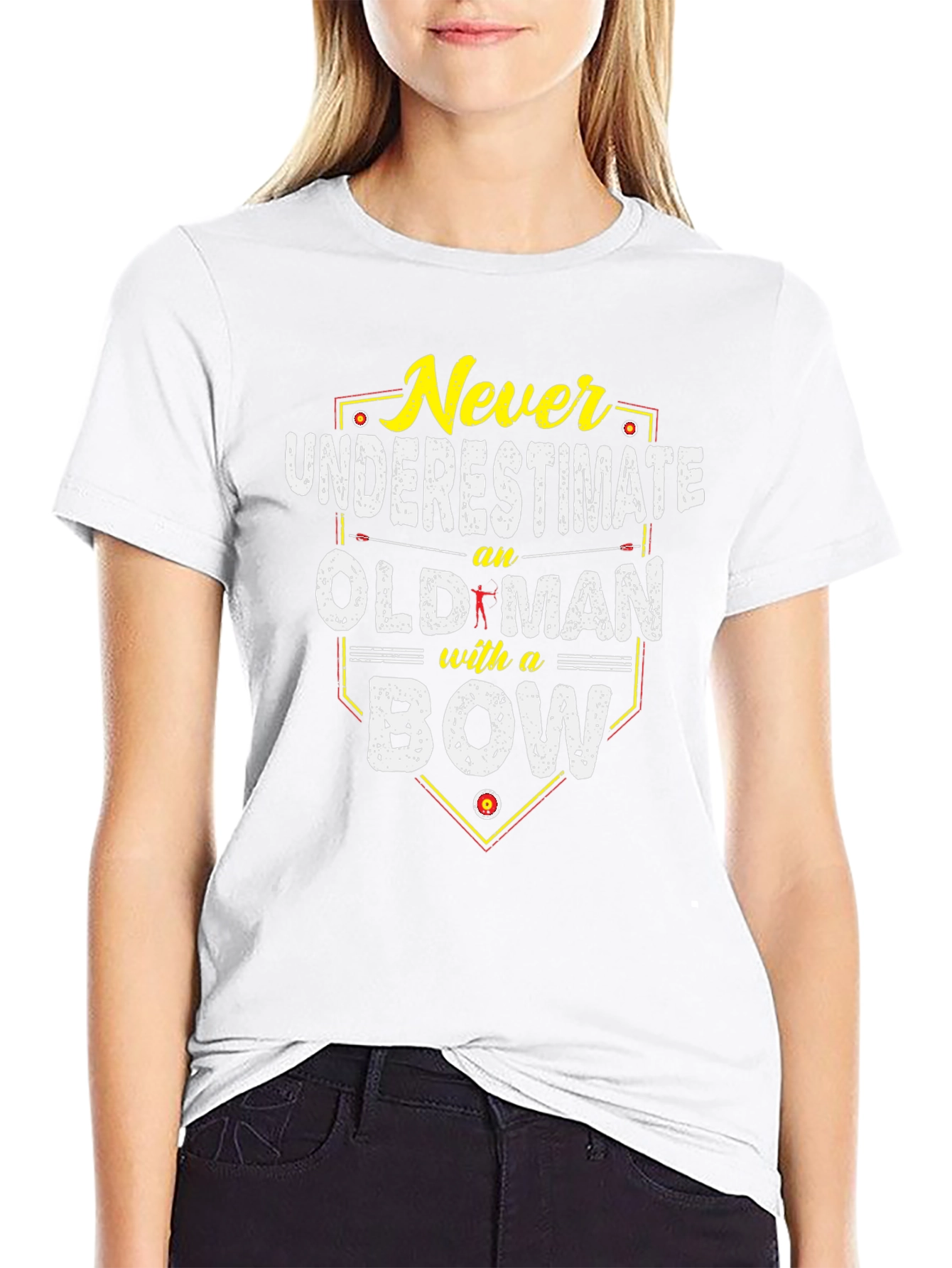Never Underestimate an Old Man with a Bow T-Shirt