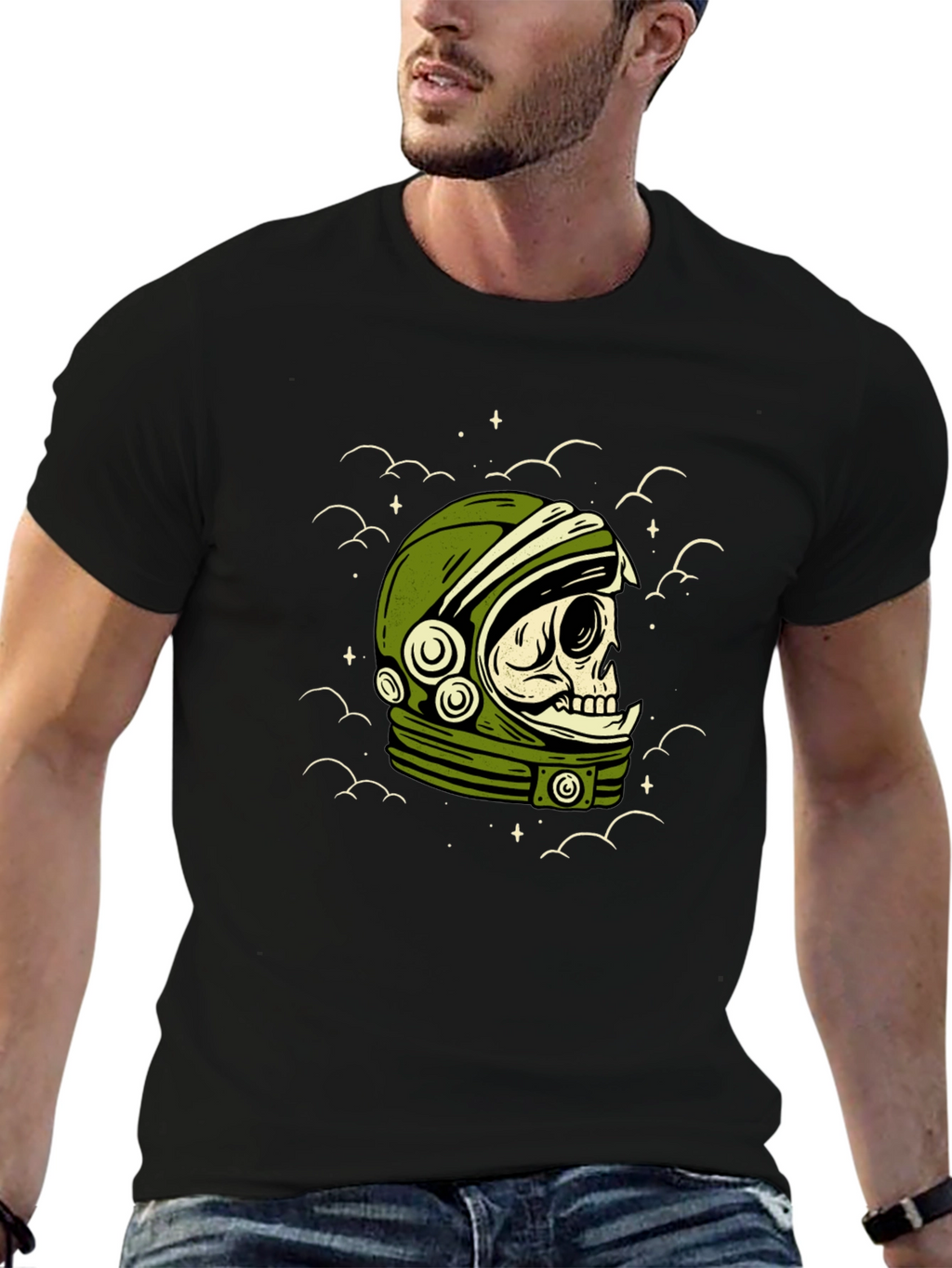 Astronaut Skull Graphic Tee