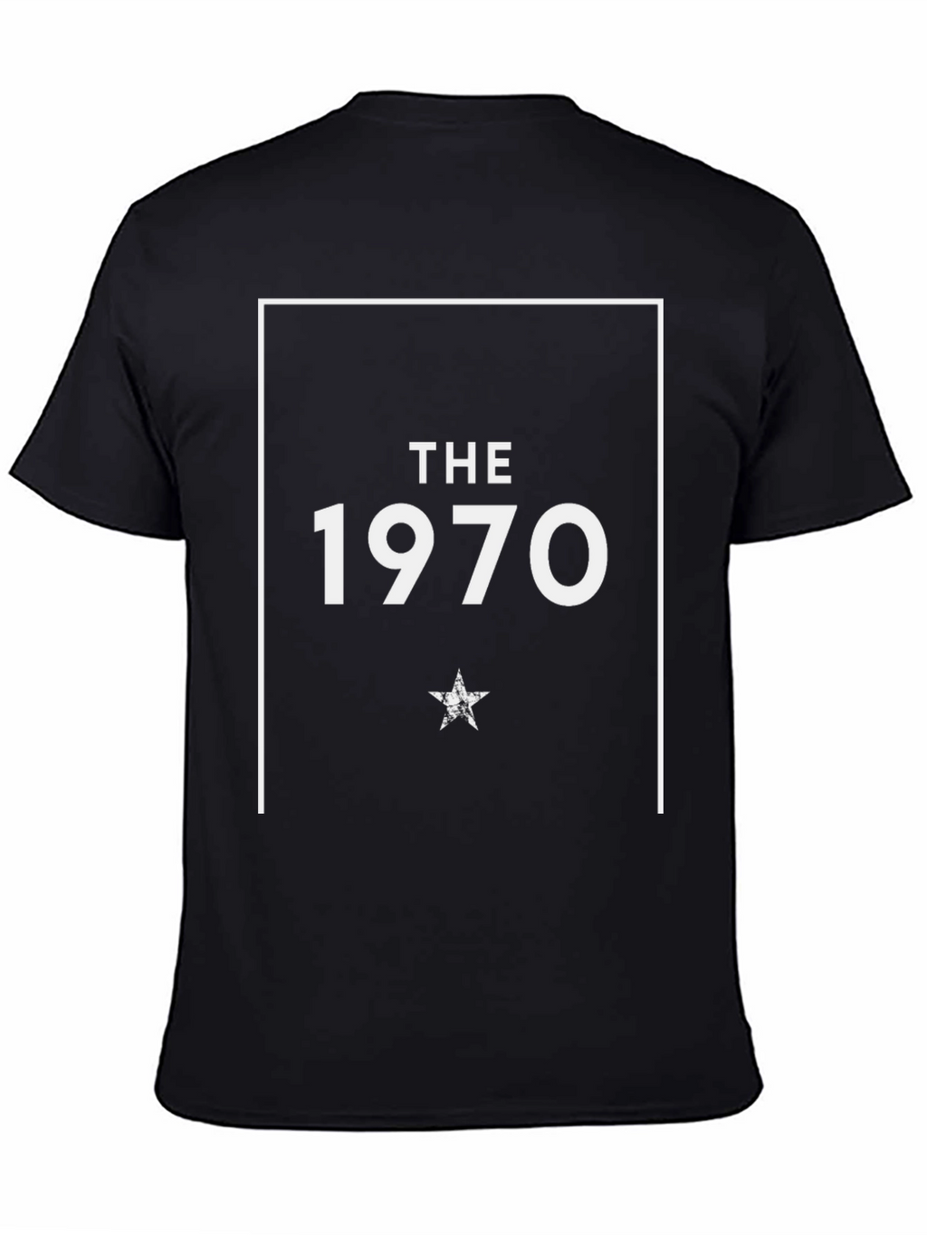 The 1970 Graphic Print Black Tee
