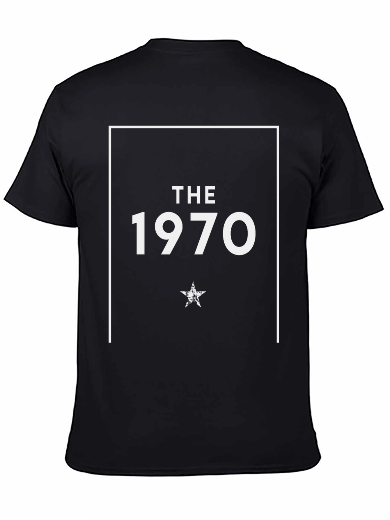 The 1970 Graphic Print Black Tee