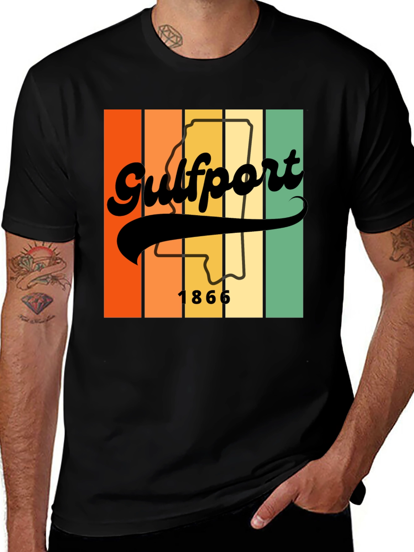 Gulfport Mississippi Vintage Style T-Shirt